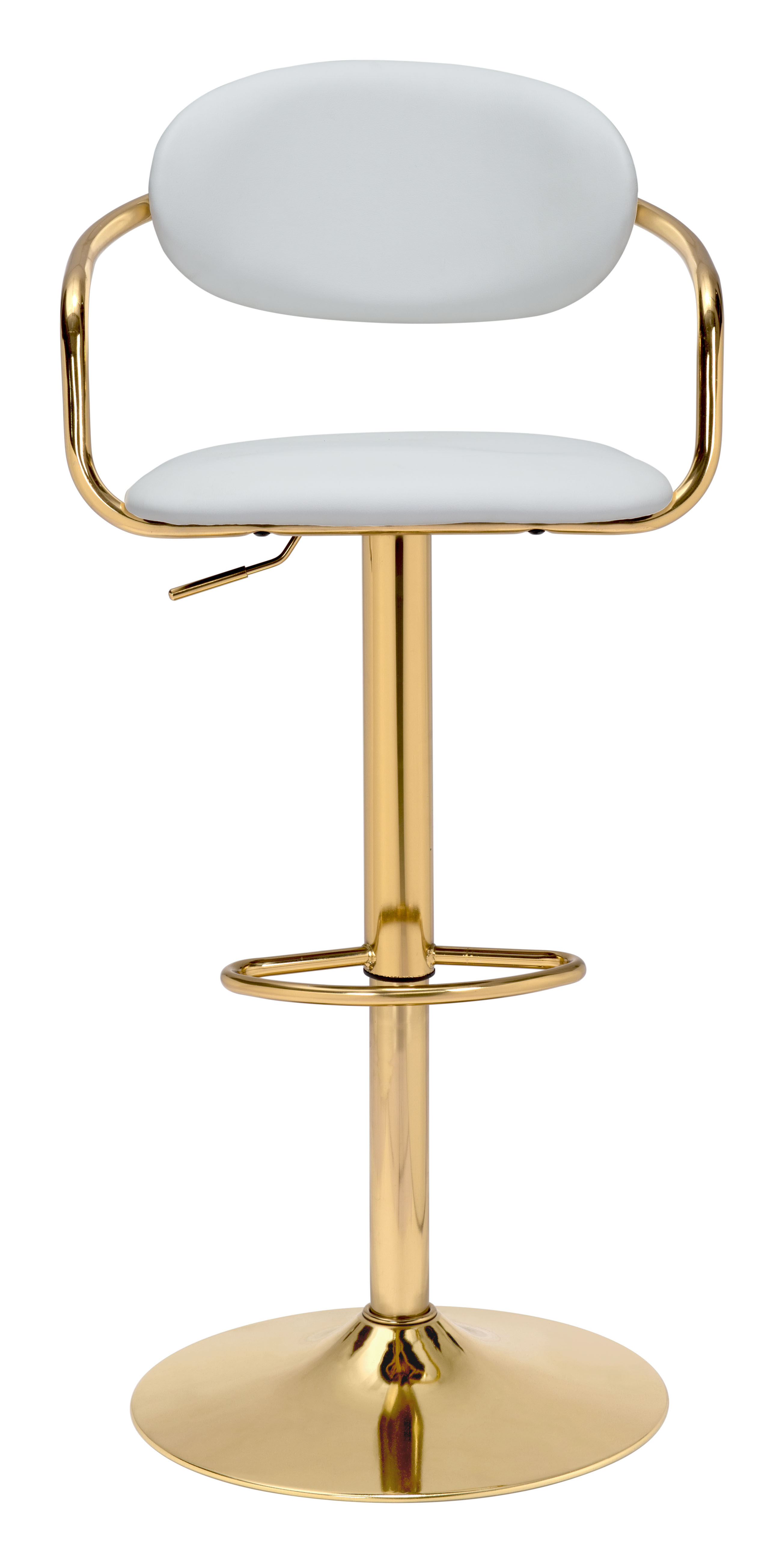 ZUO Gusto Barstool - White/Gold