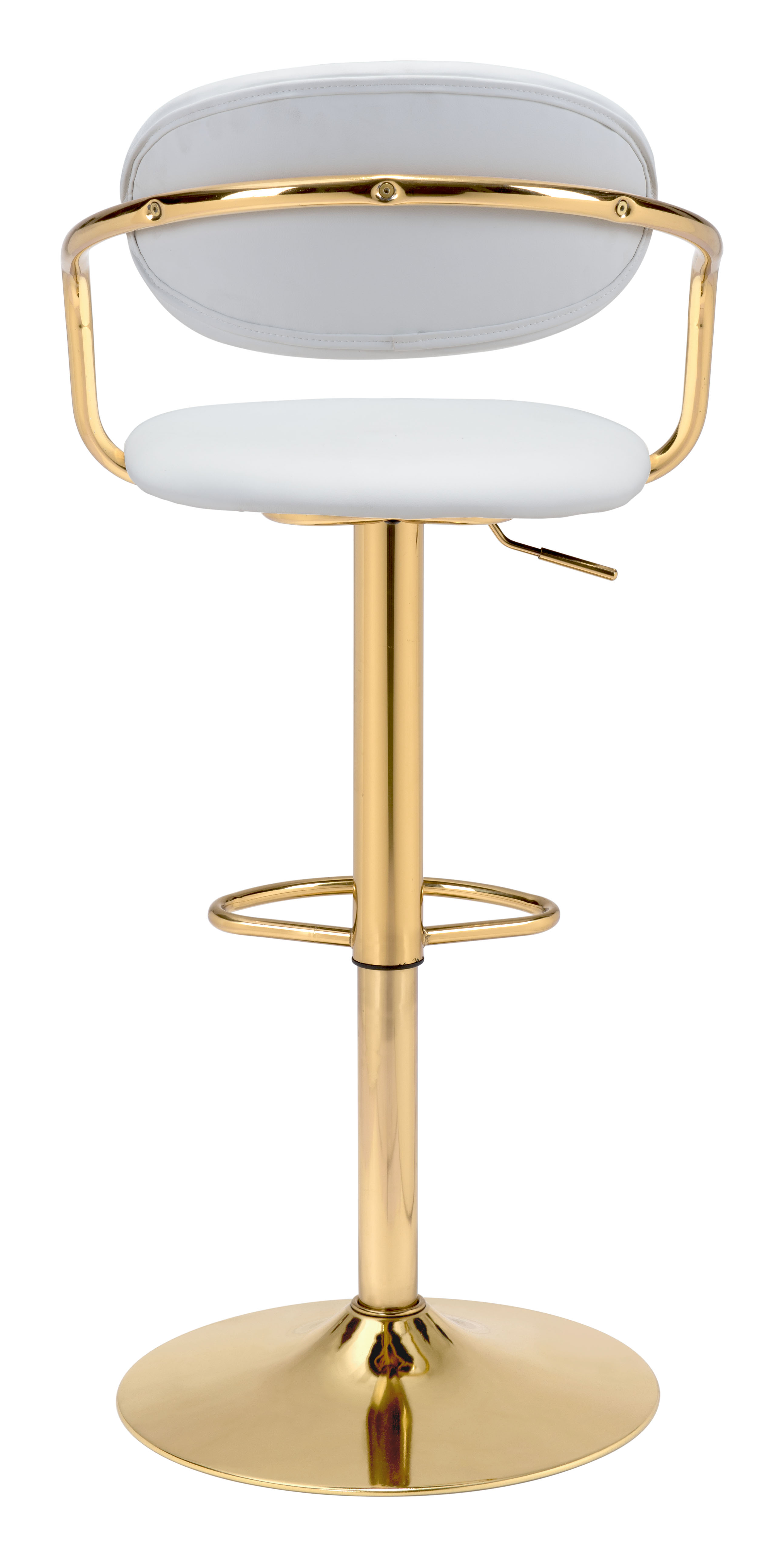 ZUO Gusto Barstool - White/Gold