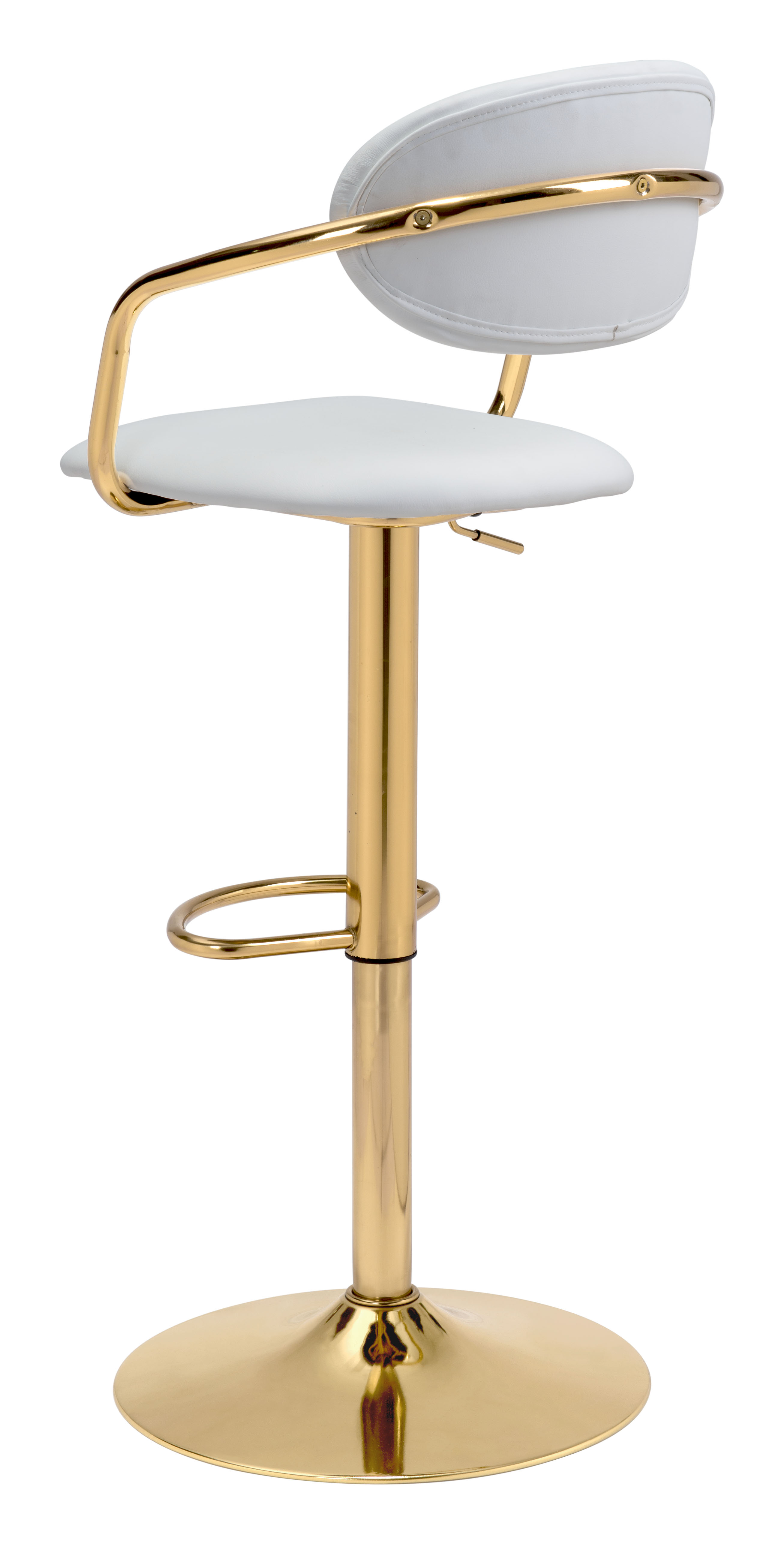 ZUO Gusto Barstool - White/Gold