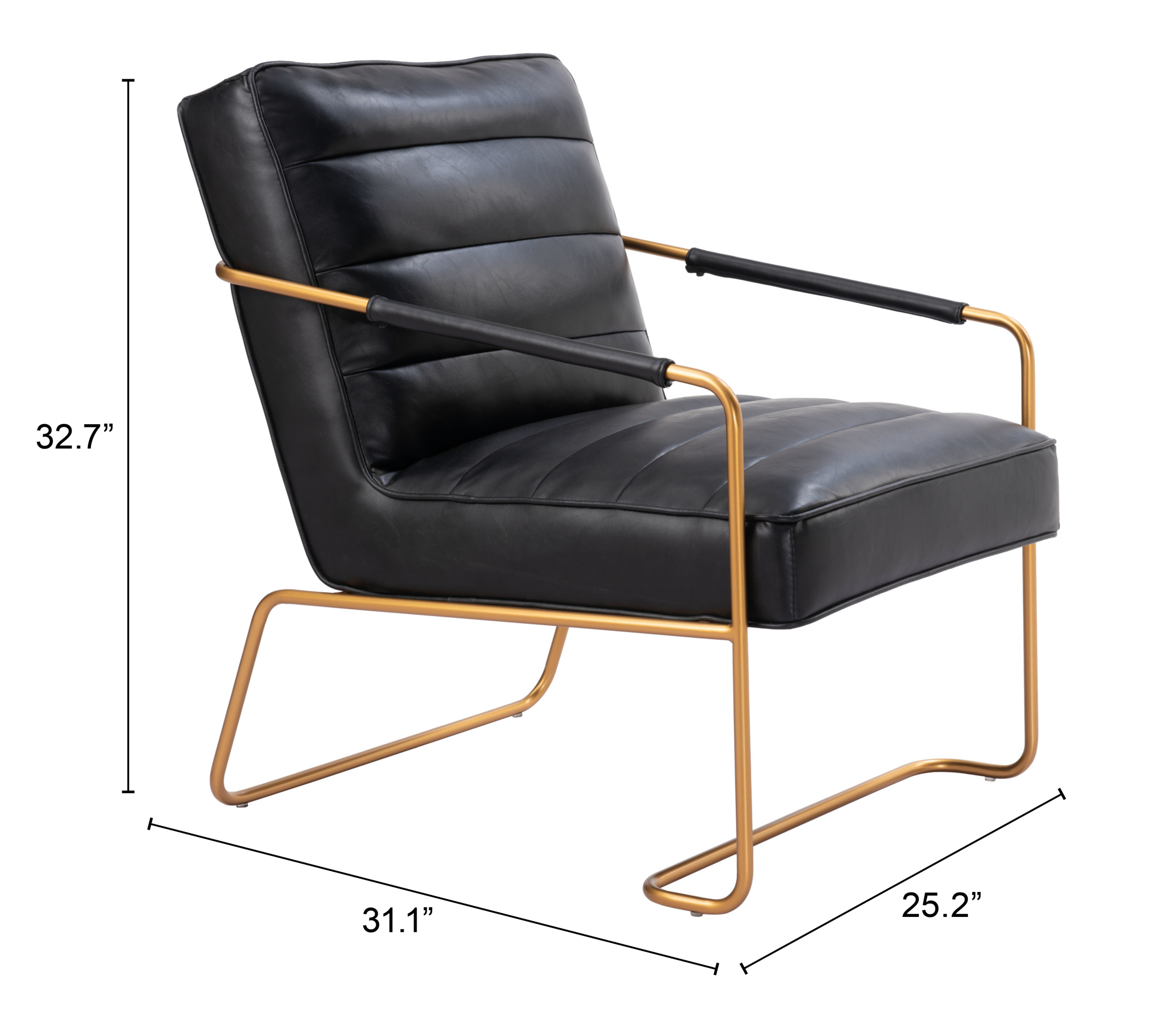 ZUO™ Dallas Accent Chair - Vintage Black