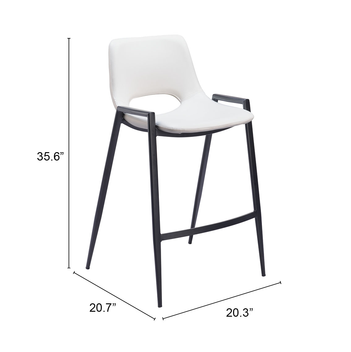 ZUO Desi Counter Stool (Set of 2) - White