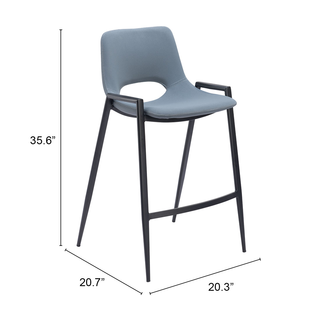 ZUO Desi Counter Stool (Set of 2) - Blue