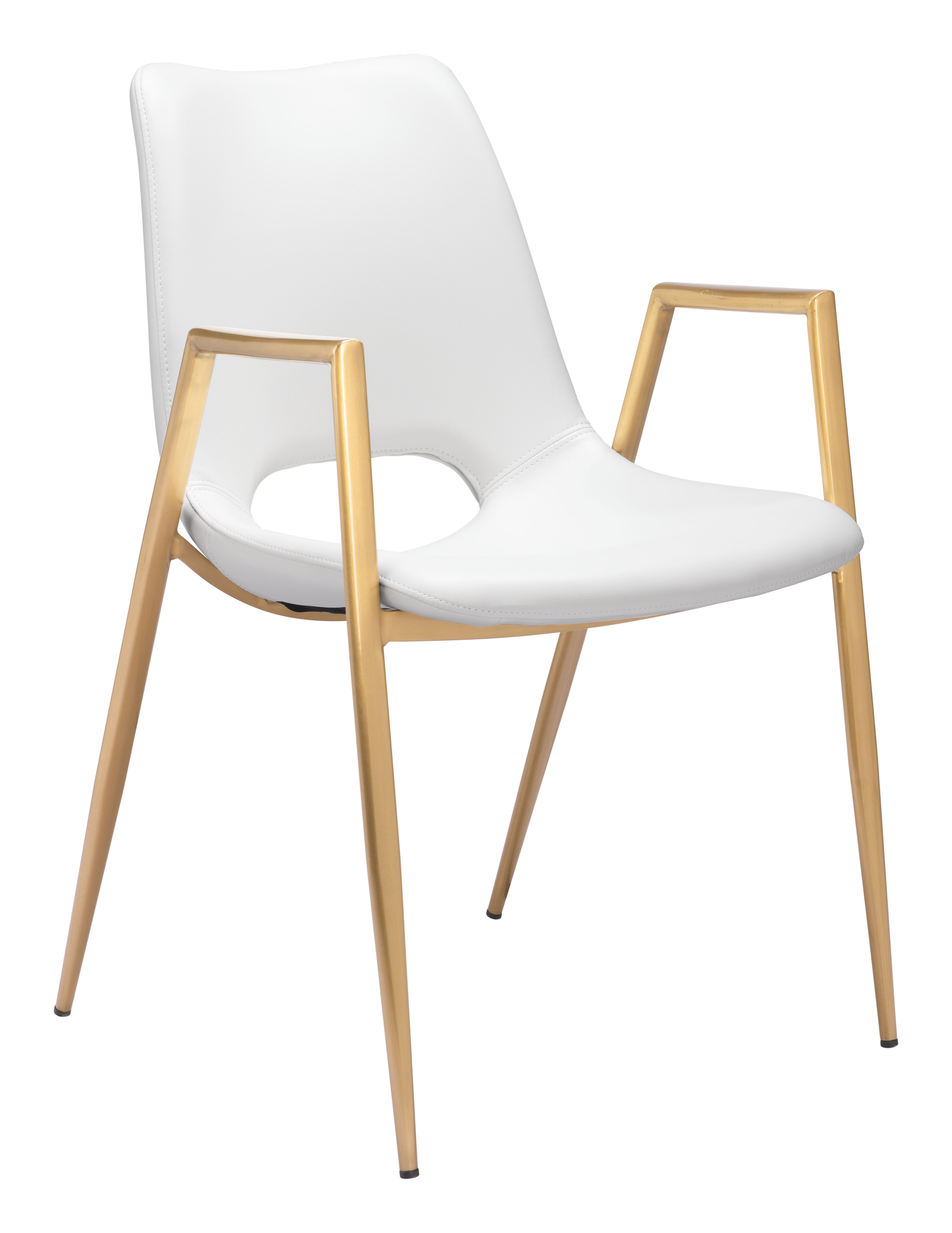 ZUO Desi Dining Chair (Set of 2) - White/Gold