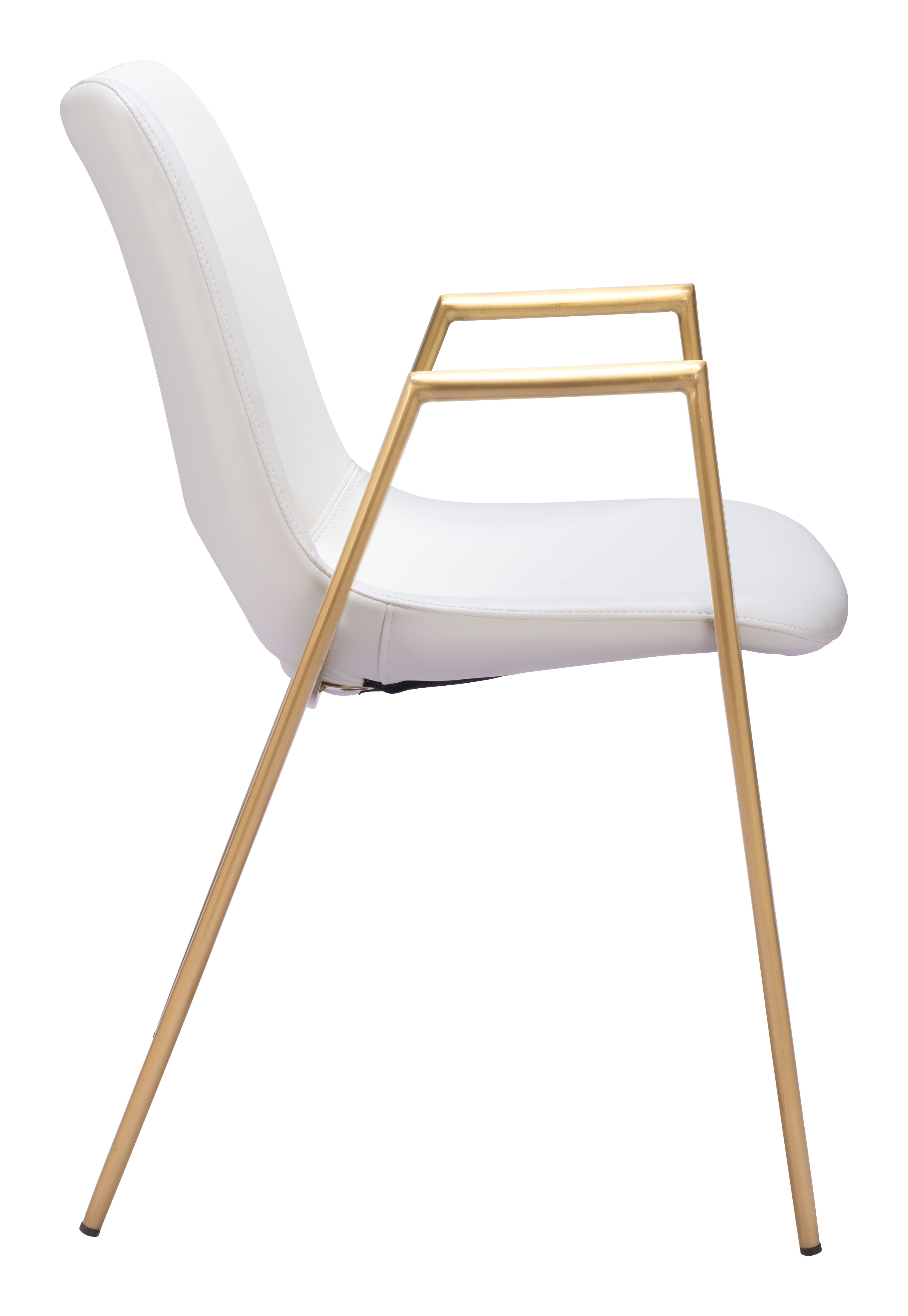 ZUO Desi Dining Chair (Set of 2) - White/Gold