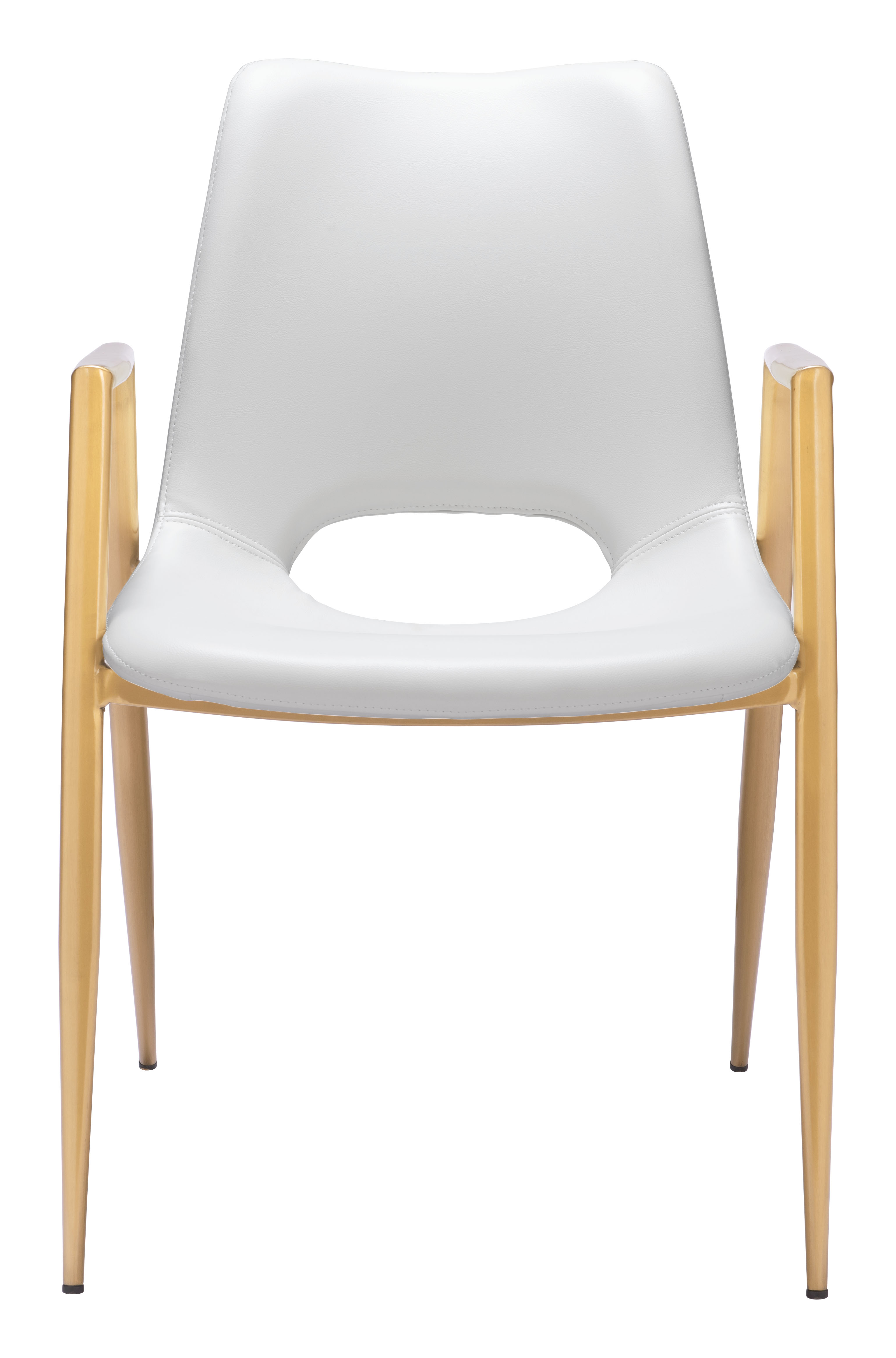 ZUO Desi Dining Chair (Set of 2) - White/Gold