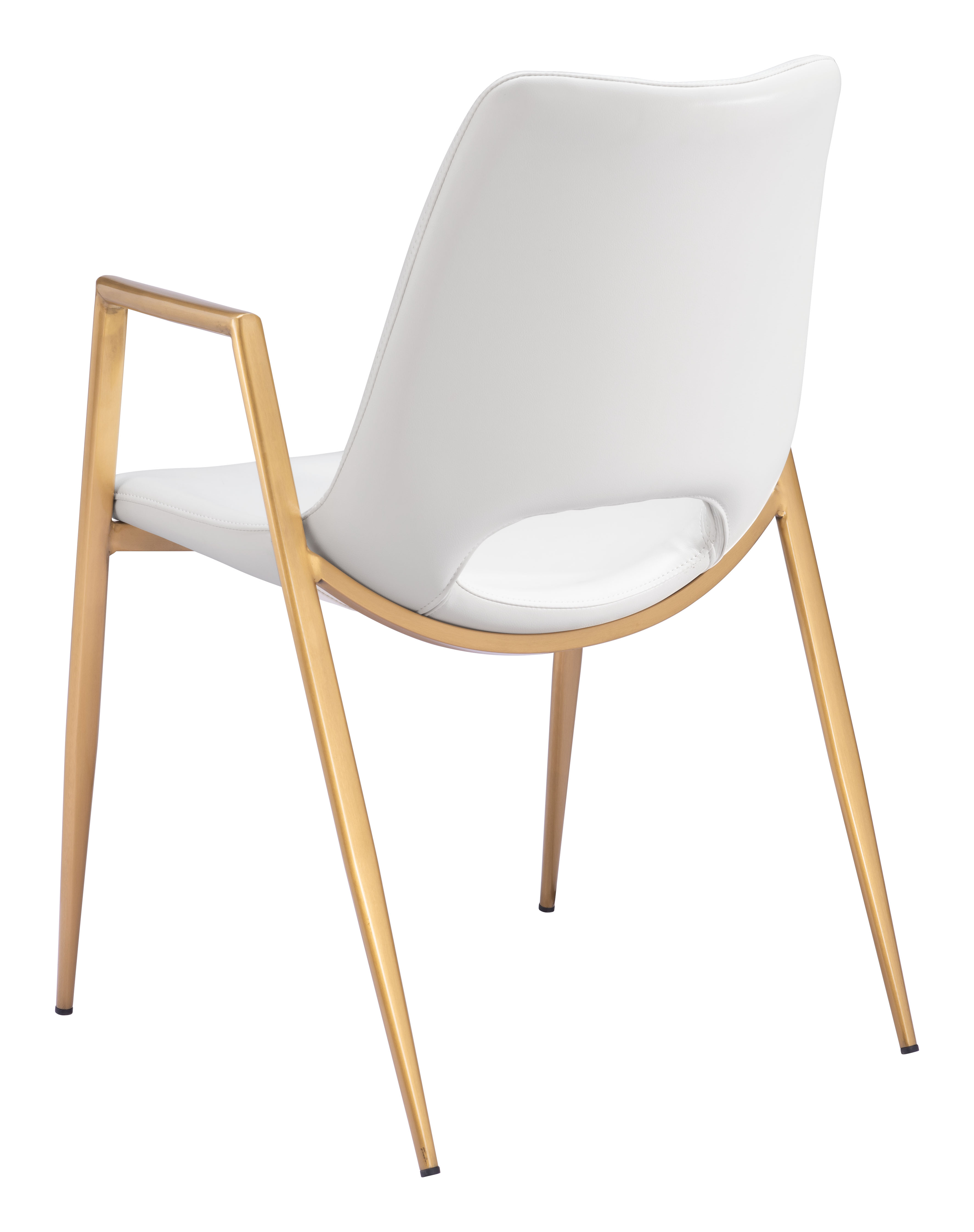 ZUO Desi Dining Chair (Set of 2) - White/Gold