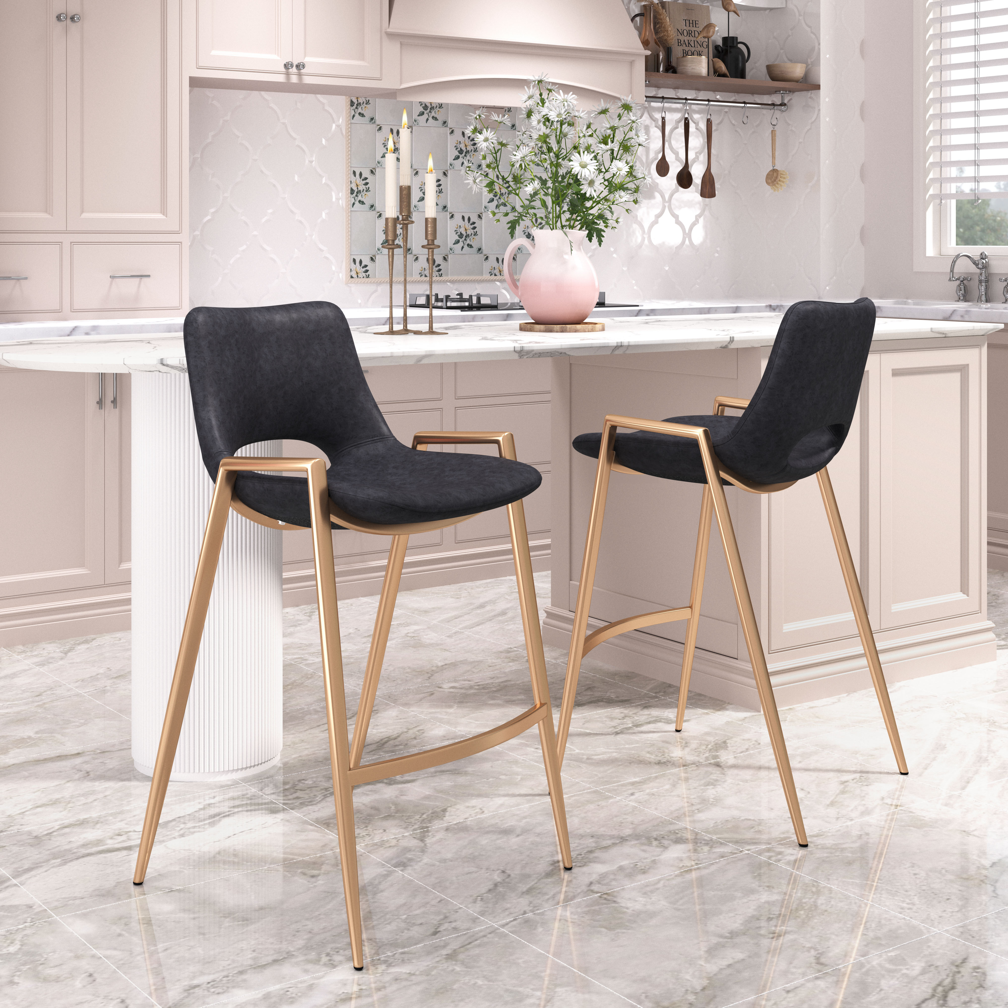 ZUO - Desi Counter Chair (Set Of 2)