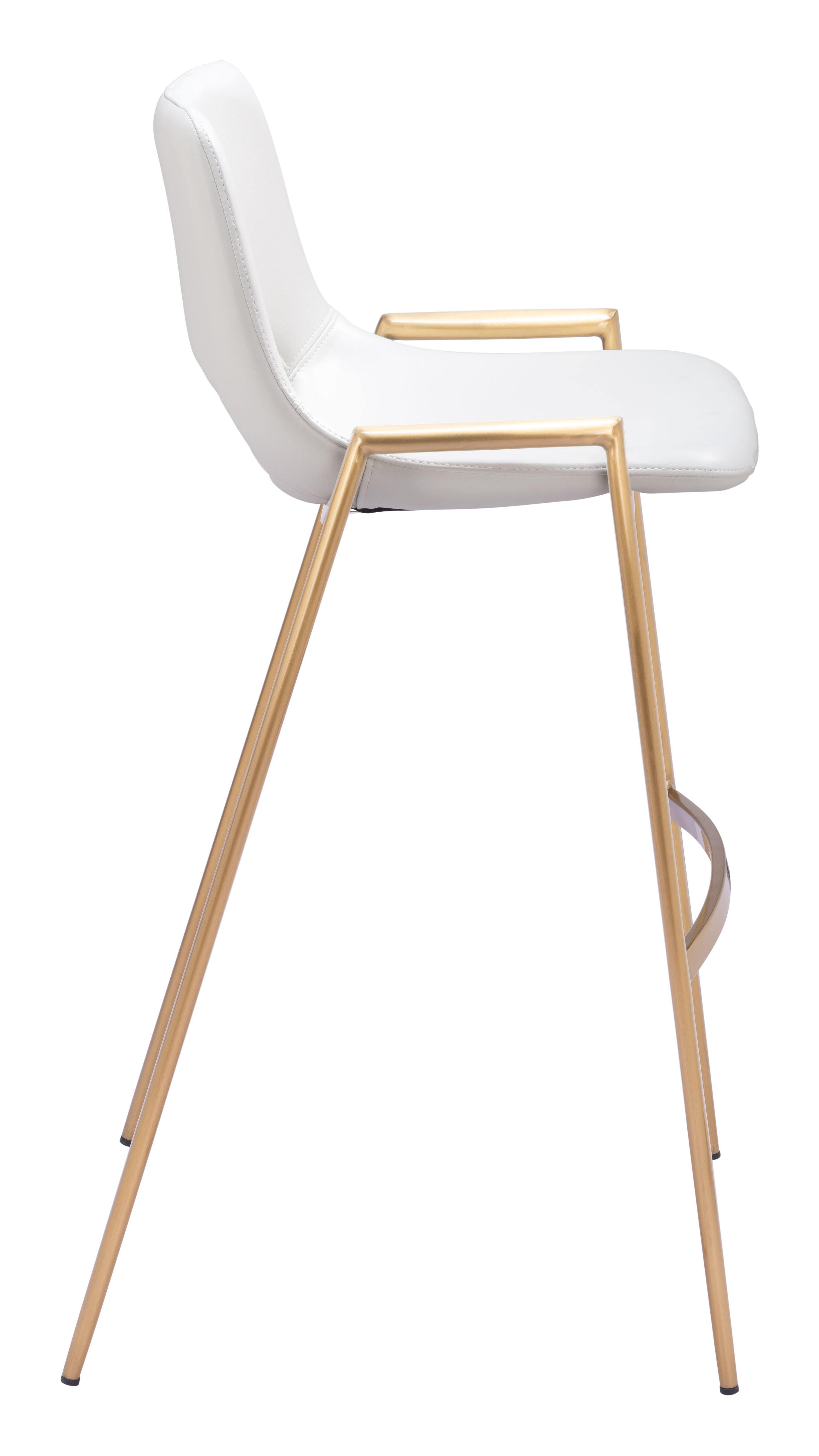 ZUO Desi Barstool (Set of 2) - White/Gold