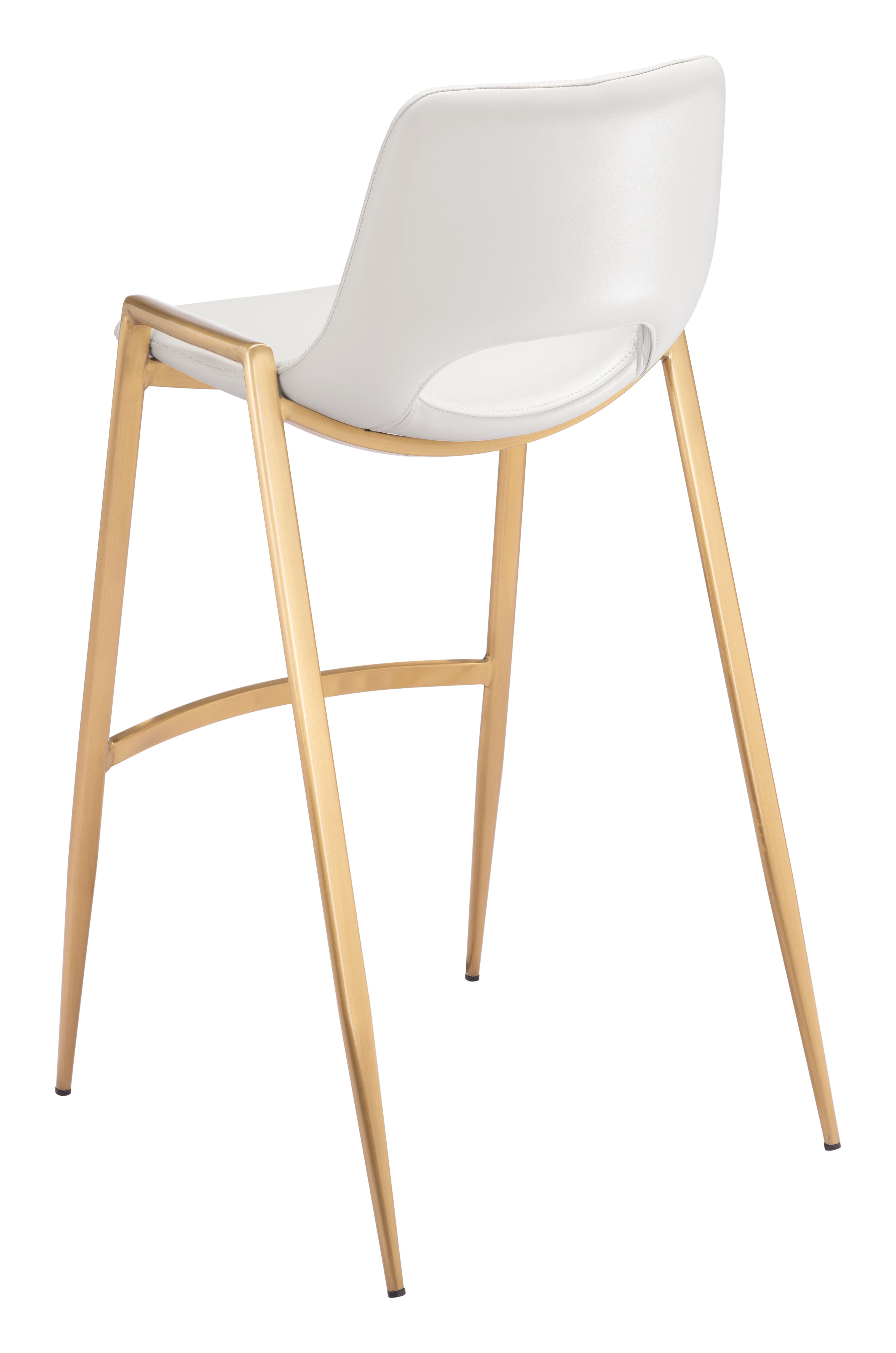 ZUO Desi Barstool (Set of 2) - White/Gold