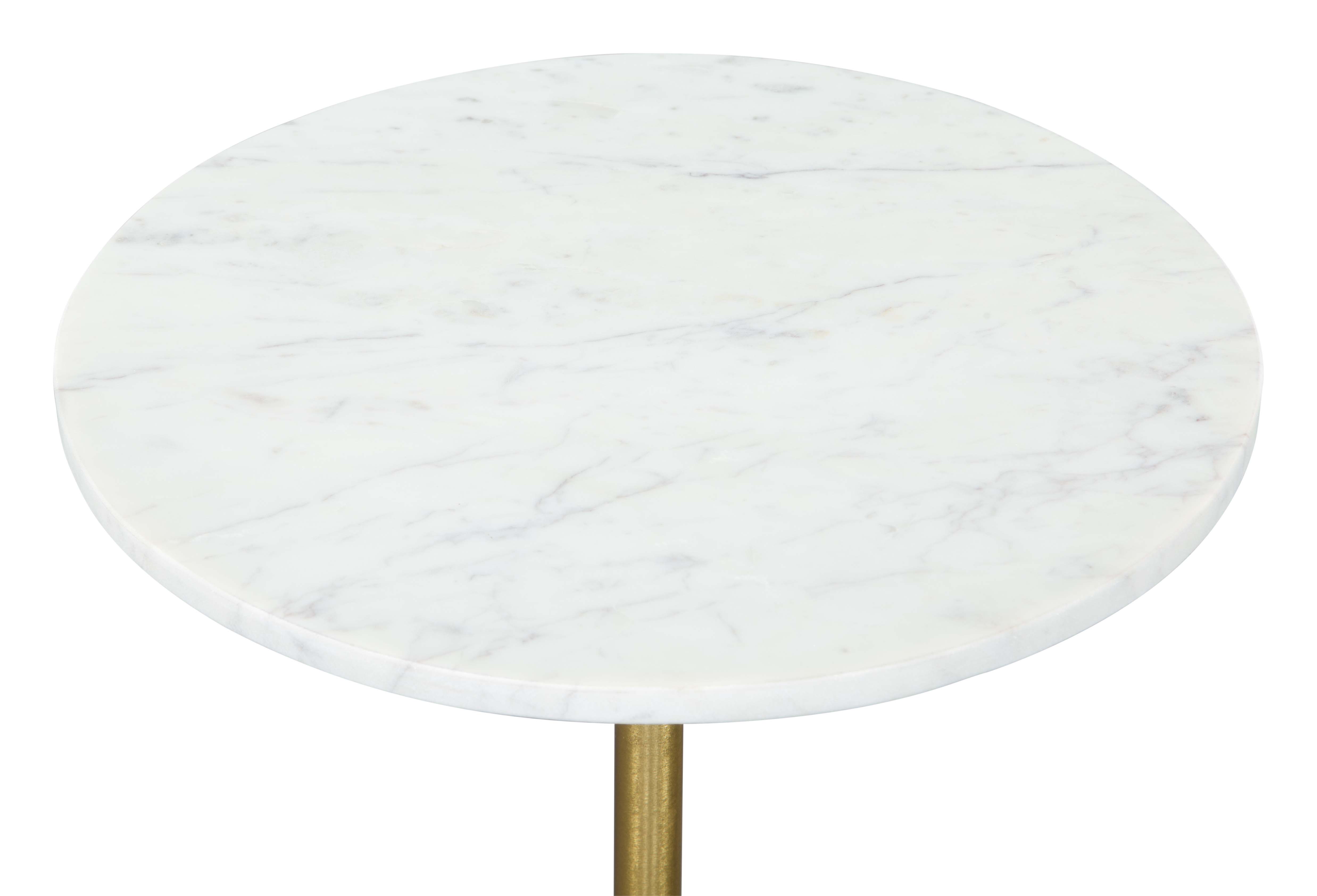 ZUO - Cynthia Side Table in White/Gold