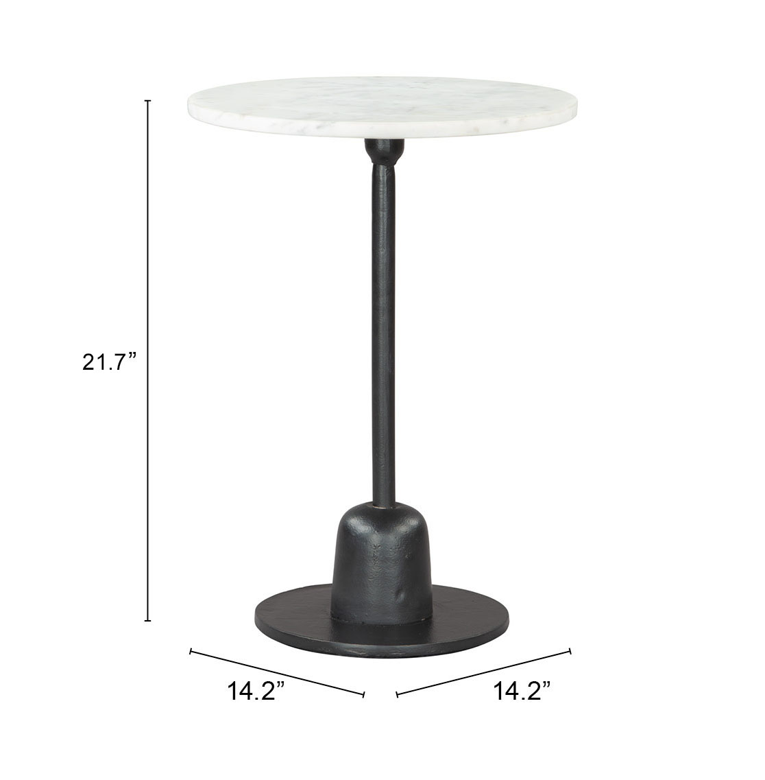 ZUO - Whammy Side Table in White/Black