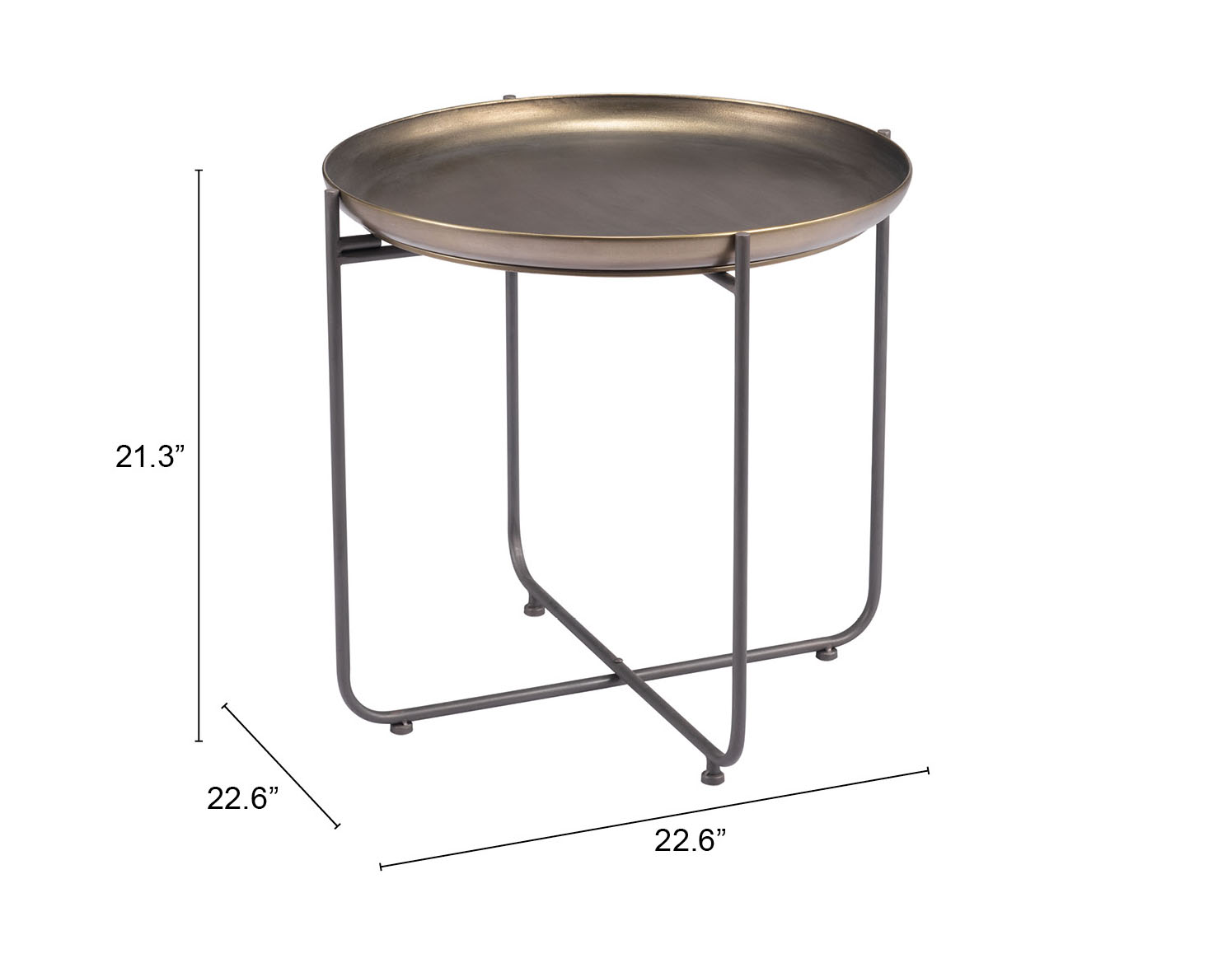 ZUO - Bronson Side Table in Bronze