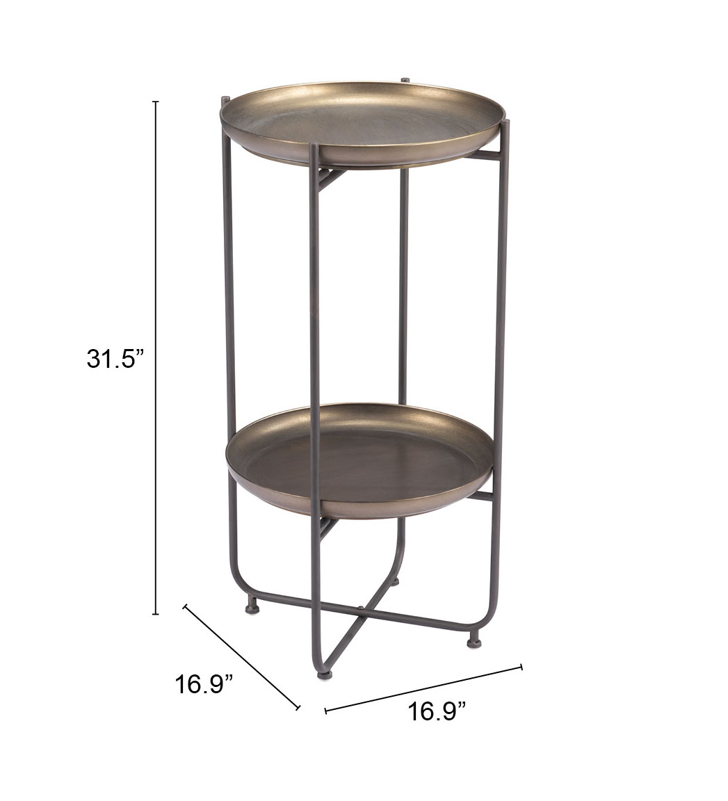 ZUO - Bronson Accent Table in Bronze