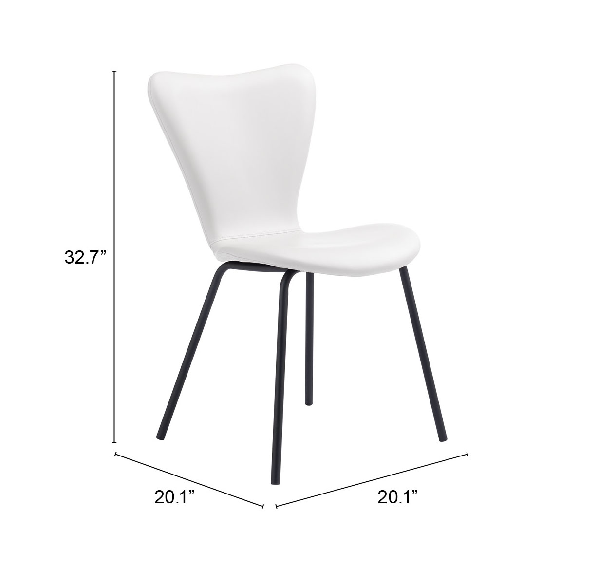 ZUO Torlo Dining Chair (Set of 2) - White