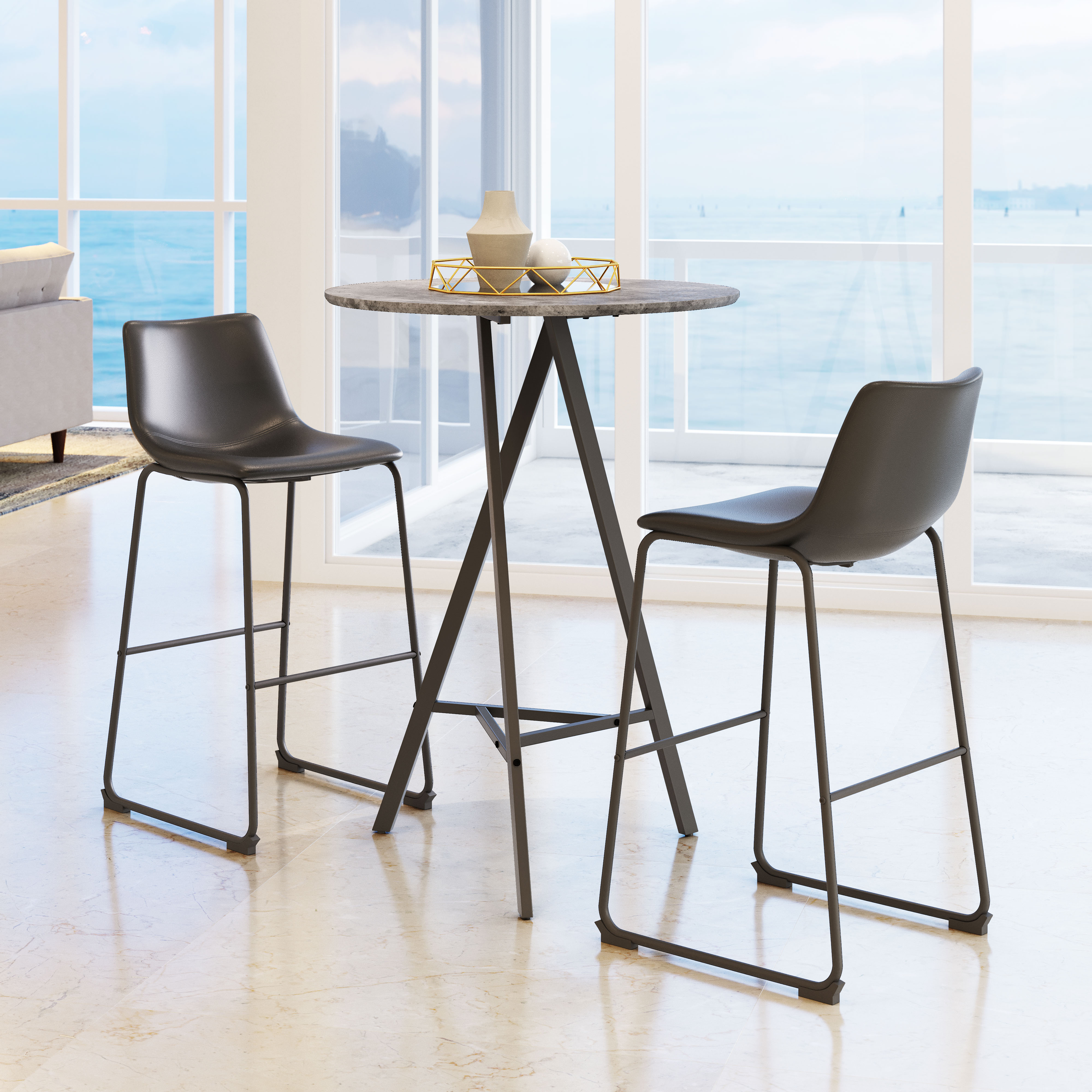 ZUO Smart Barstool (Set of 2) - Black