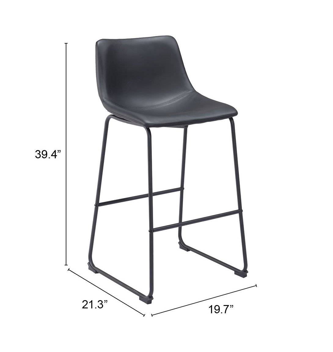 ZUO Smart Barstool (Set of 2) - Black