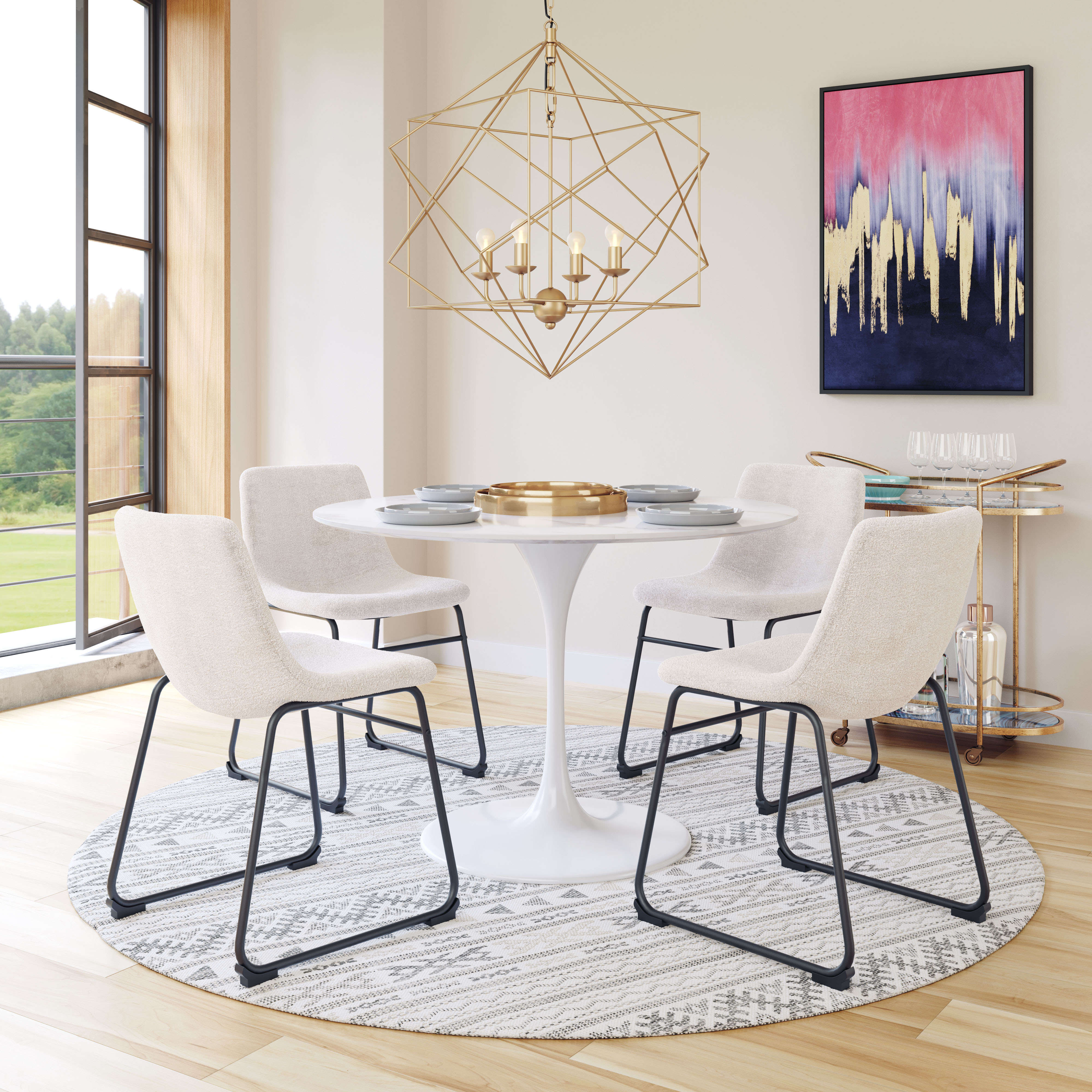 ZUO Smart Dining Chair (Set of 2) - Ivory