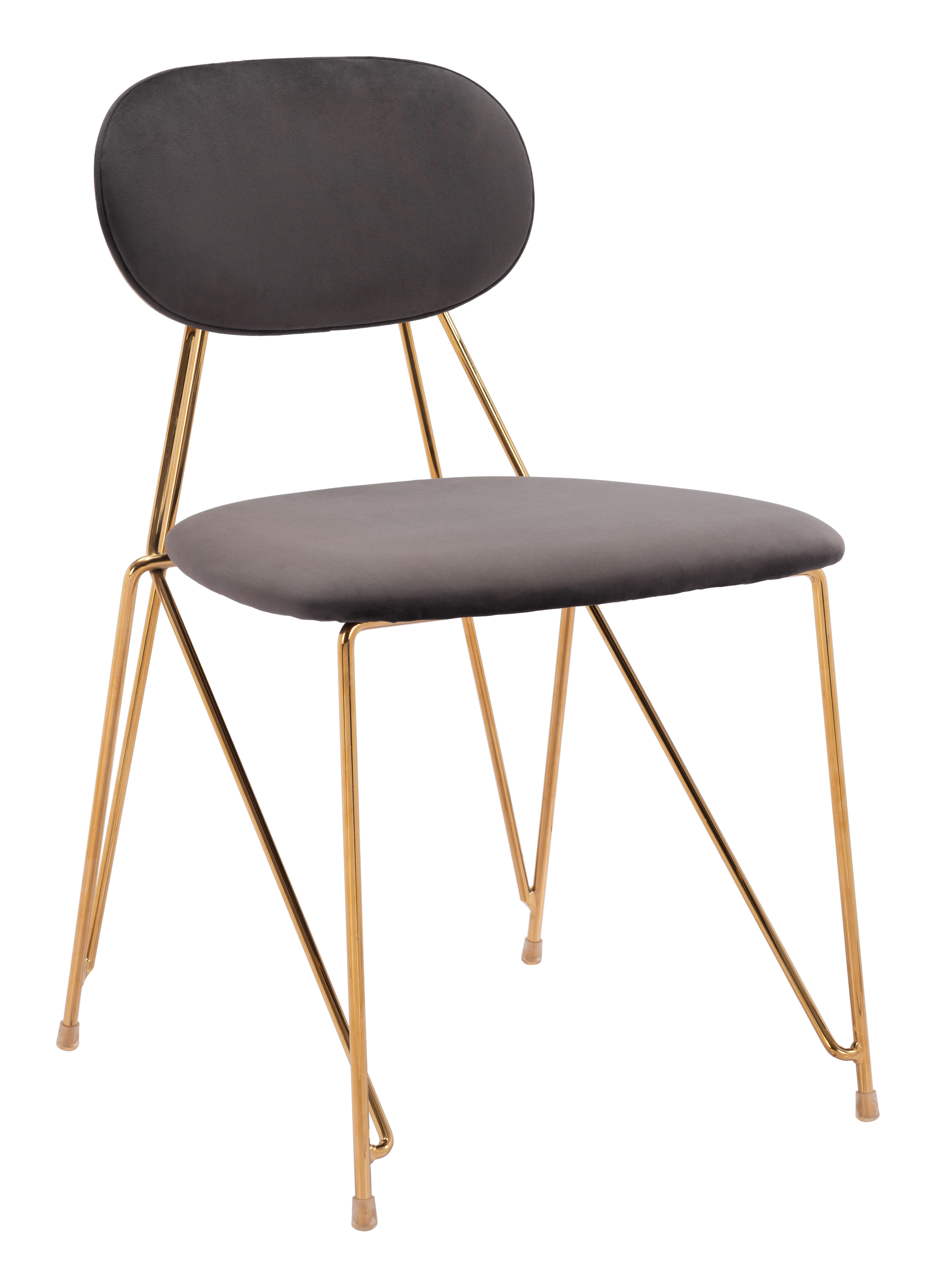 ZUO - Georges Dining Chair (Set of 2) in Gray/Gold