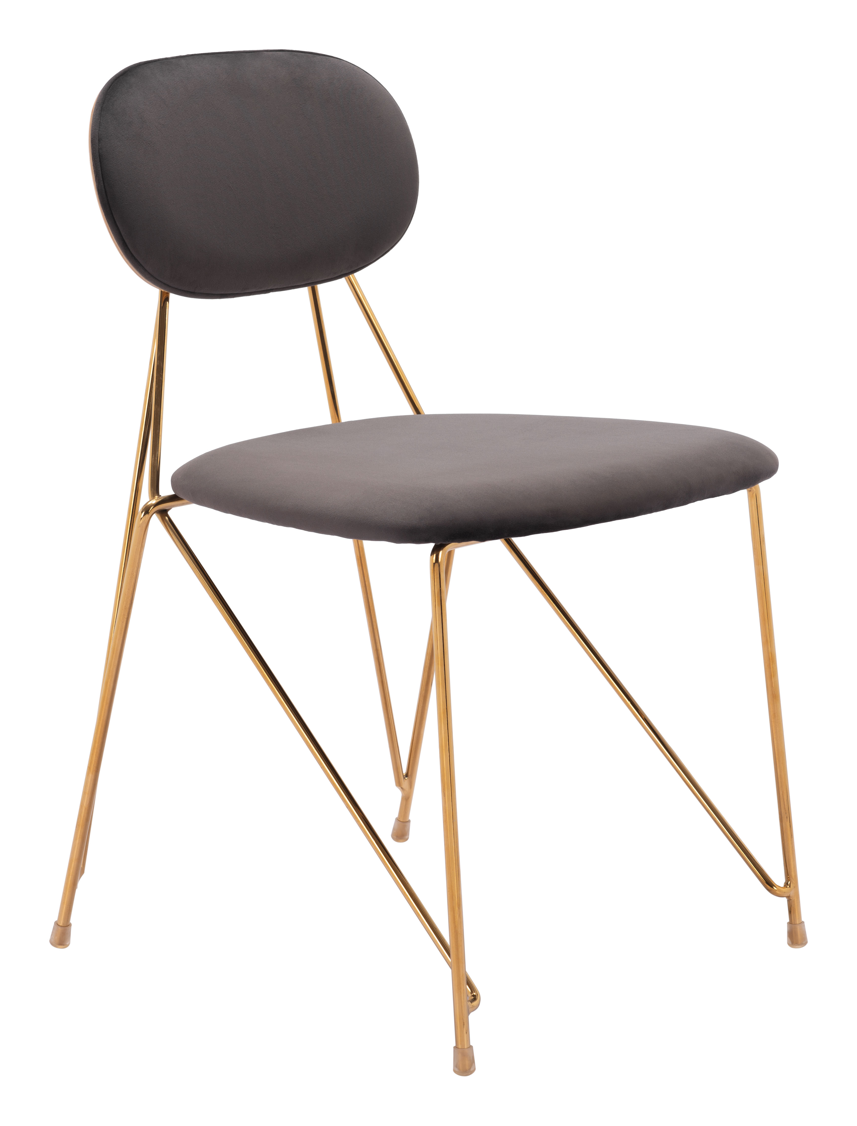 ZUO - Georges Dining Chair (Set of 2) in Gray/Gold