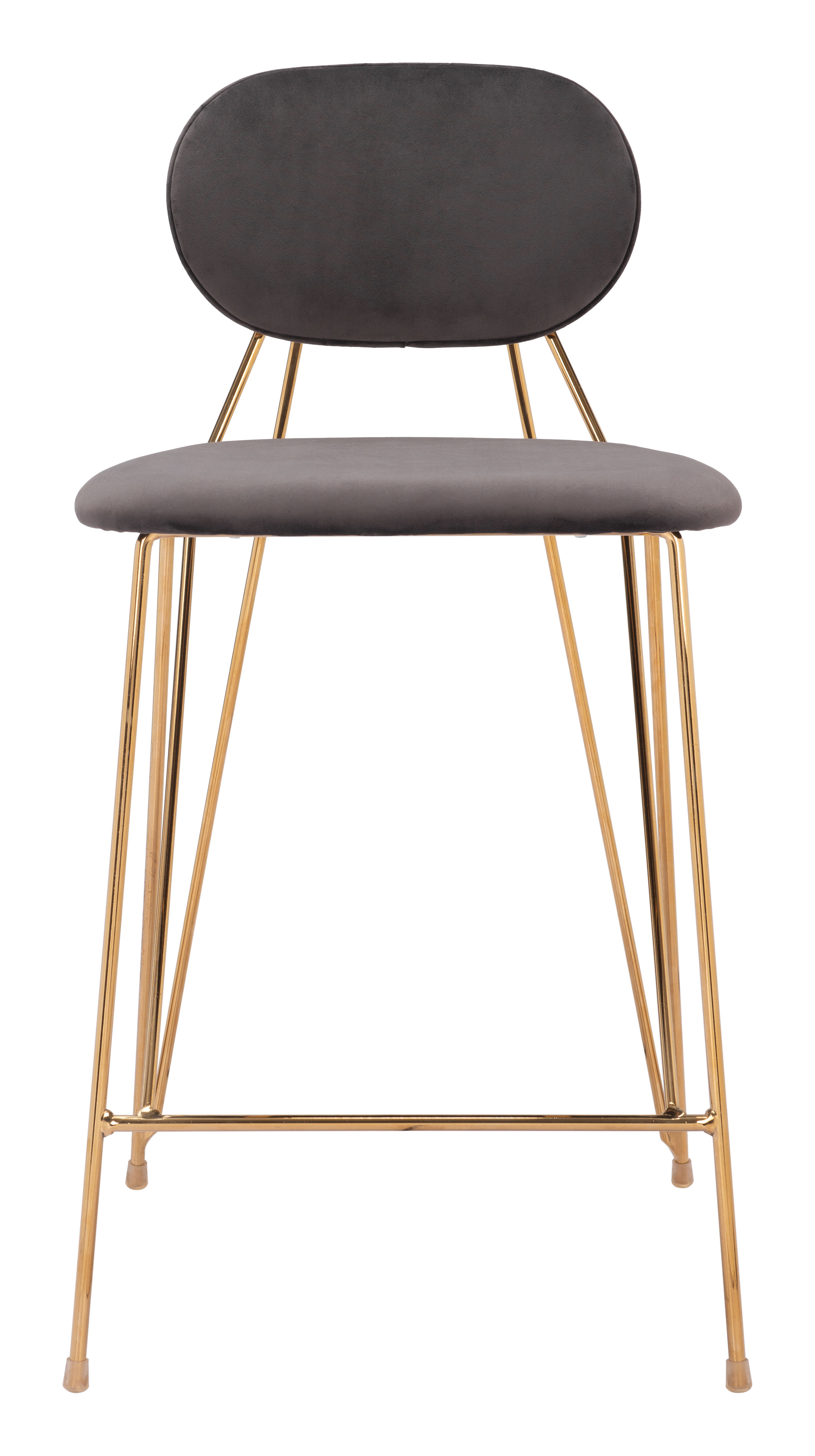 ZUO - Georges Counter Stool (Set of 2) in Gray/Gold