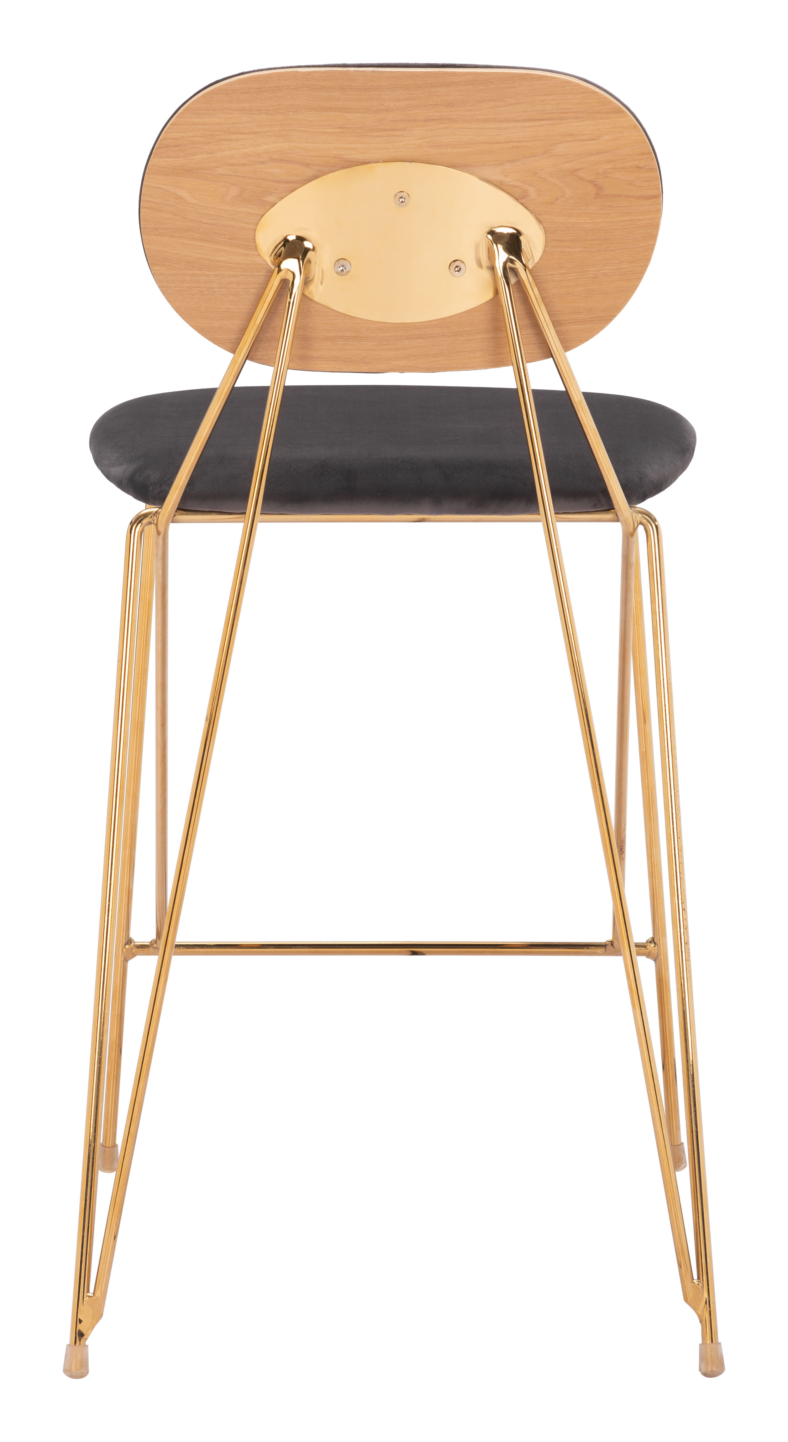 ZUO - Georges Counter Stool (Set of 2) in Gray/Gold