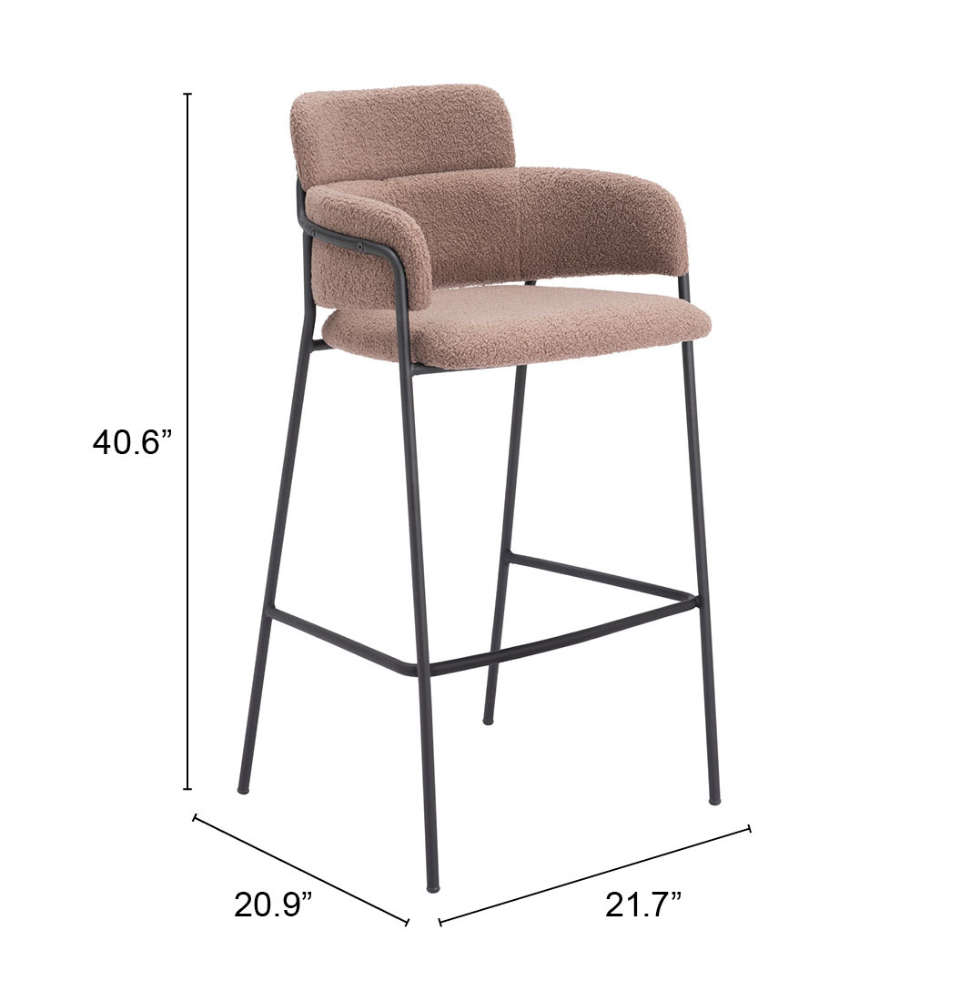 ZUO Marcel Barstool (Set of 2) - Brown