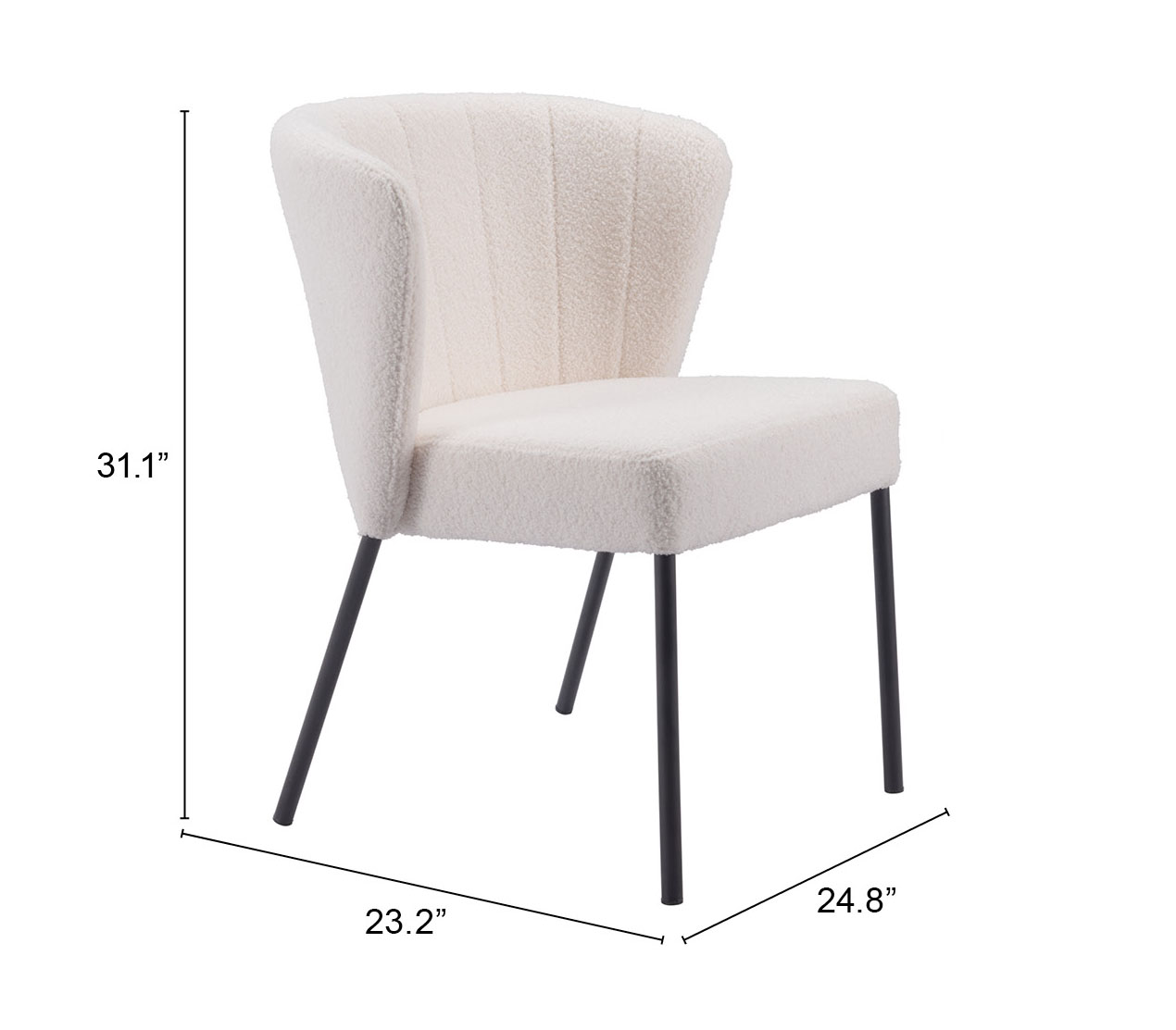 ZUO Aimee Dining Chair (Set of 2) - Cream