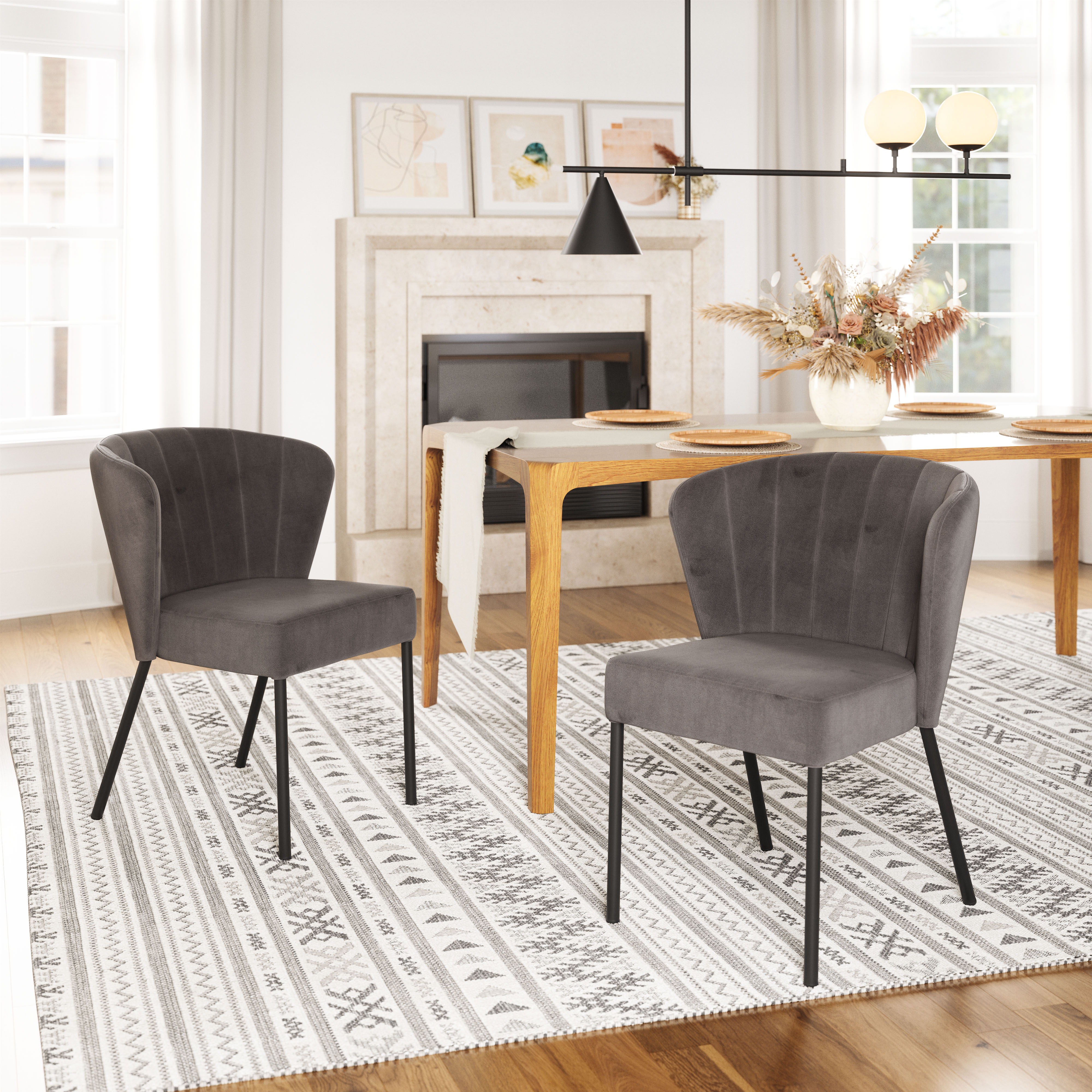 ZUO Aimee Dining Chair (Set of 2) - Gray