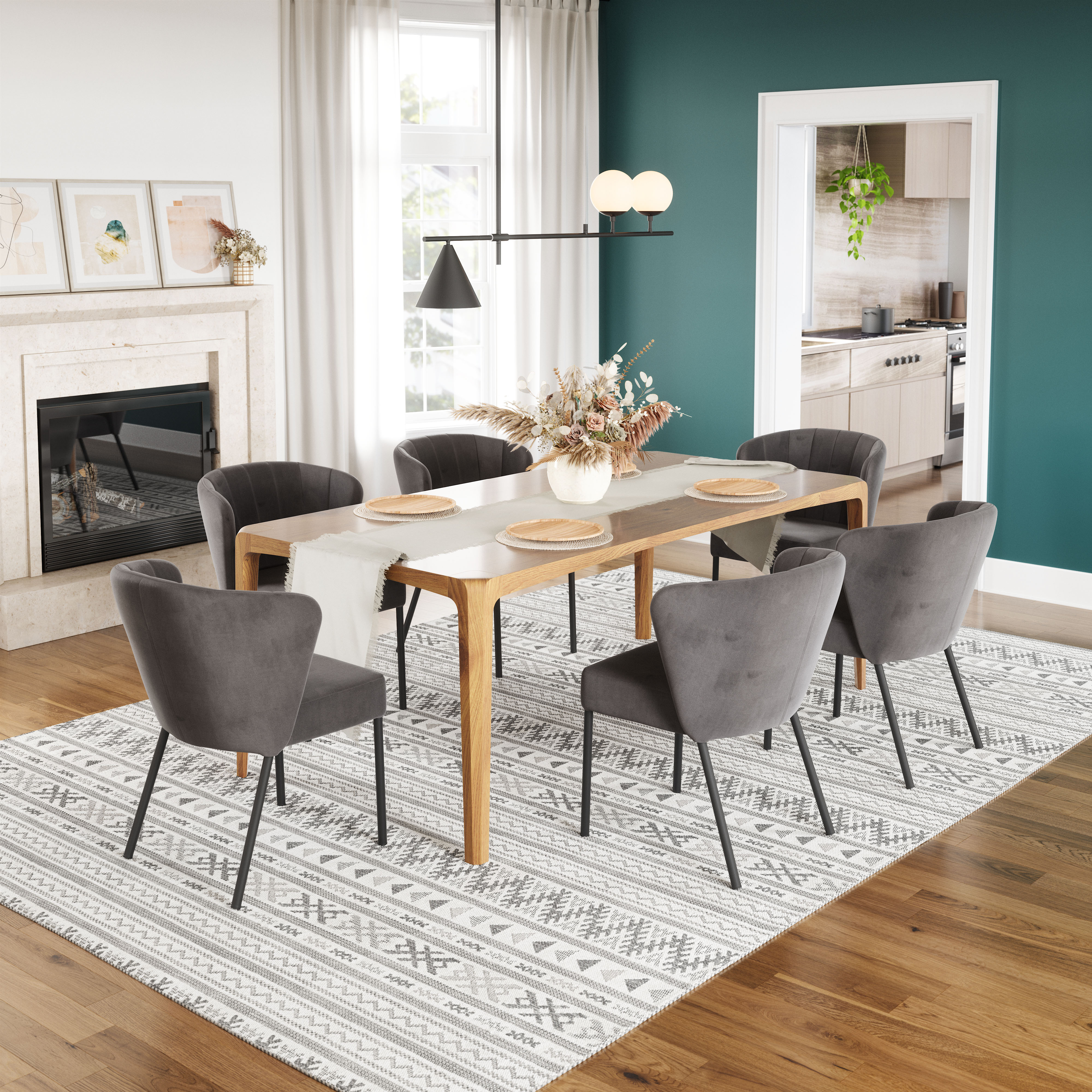 ZUO Aimee Dining Chair (Set of 2) - Gray