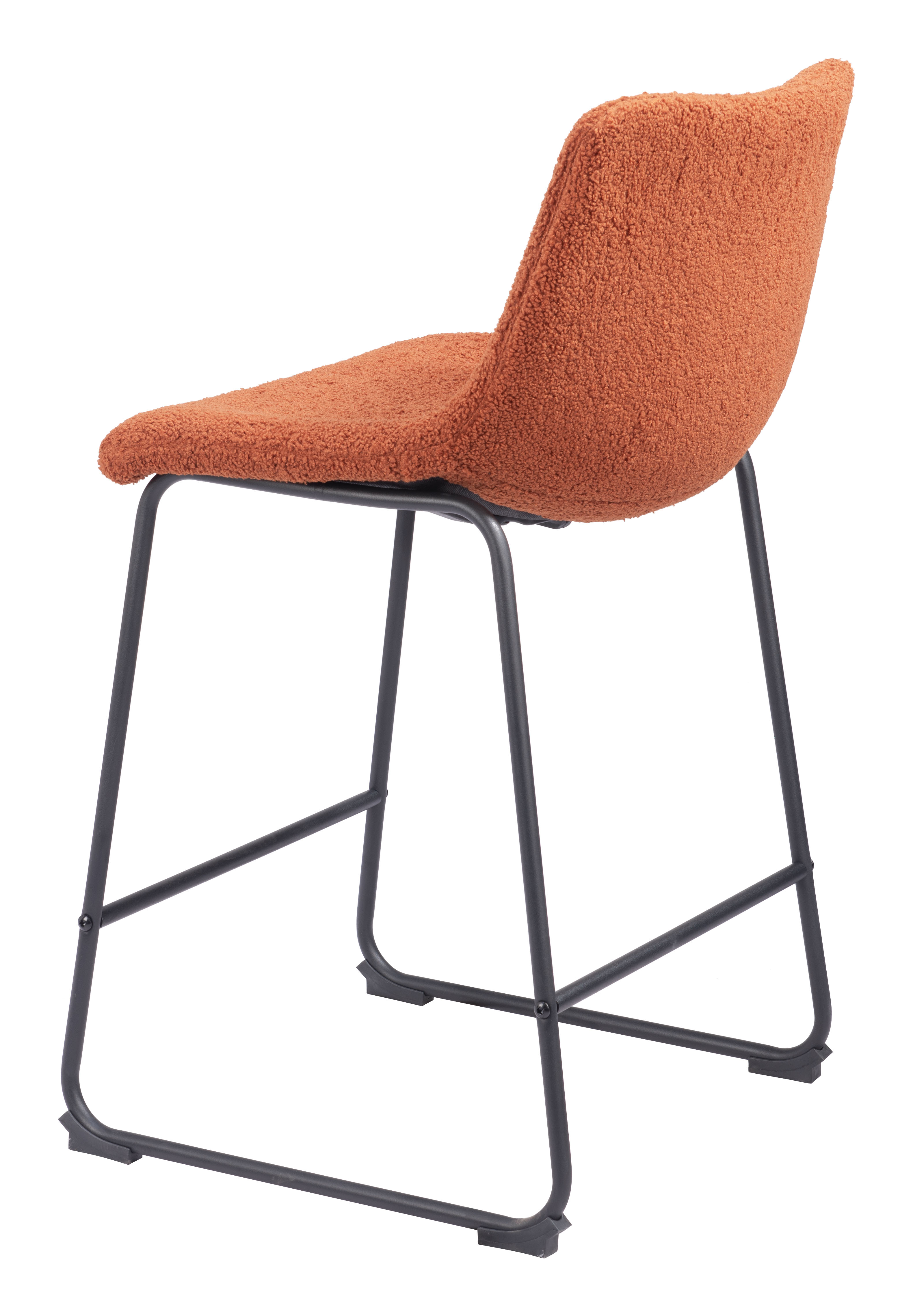 ZUO Smart Counter Stool (Set of 2) - Burnt Orange