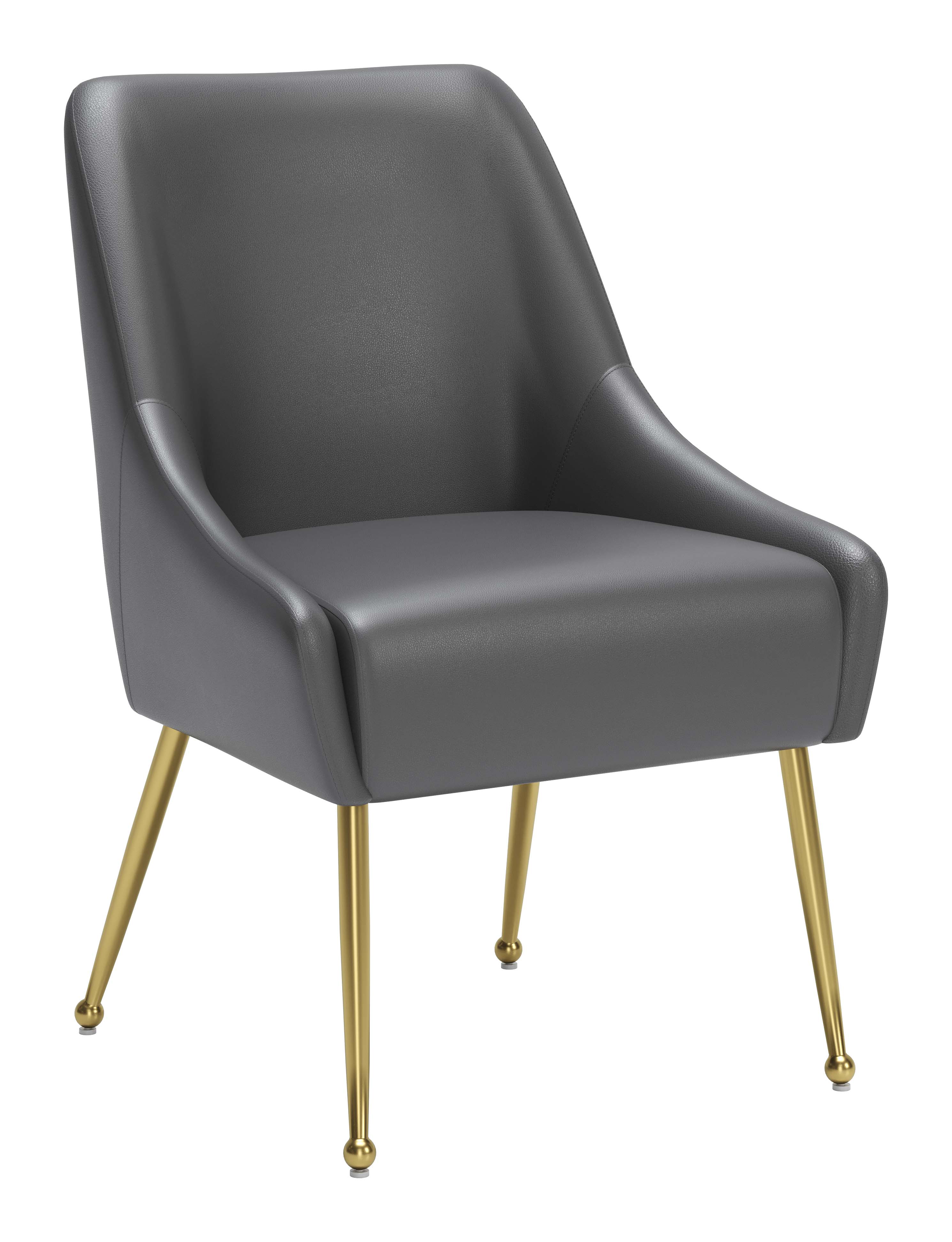 ZUO Maxine Dining Chair - Gray/Gold