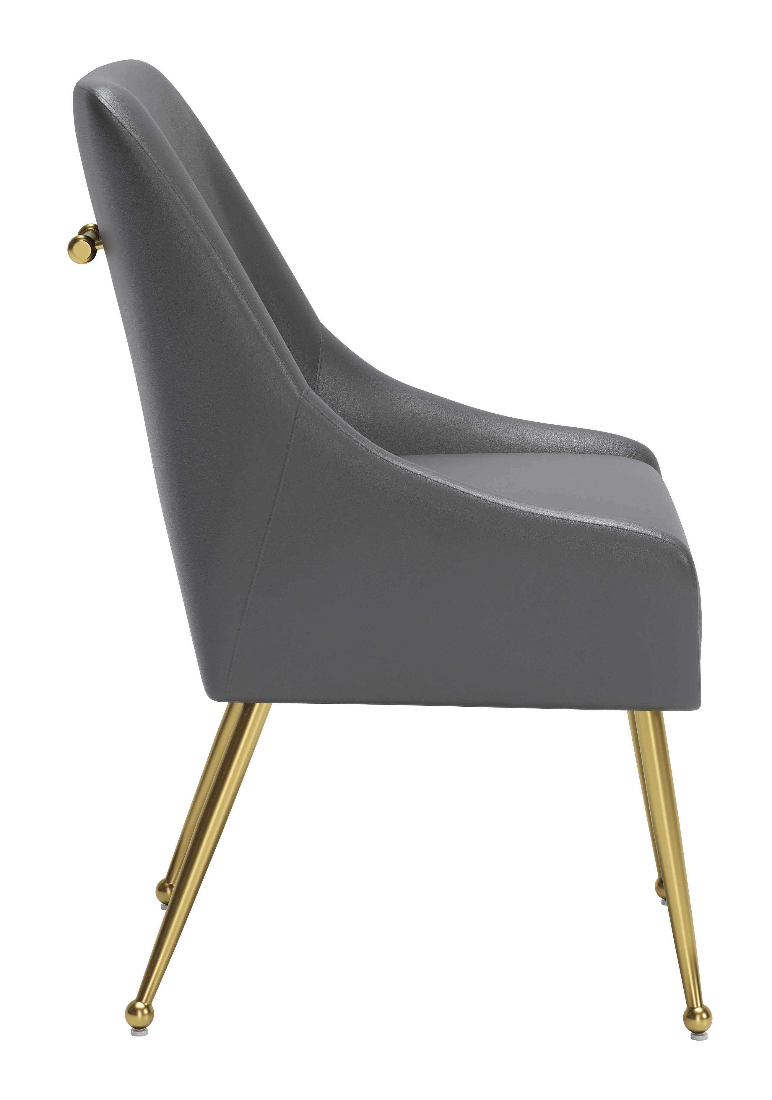 ZUO Maxine Dining Chair - Gray/Gold