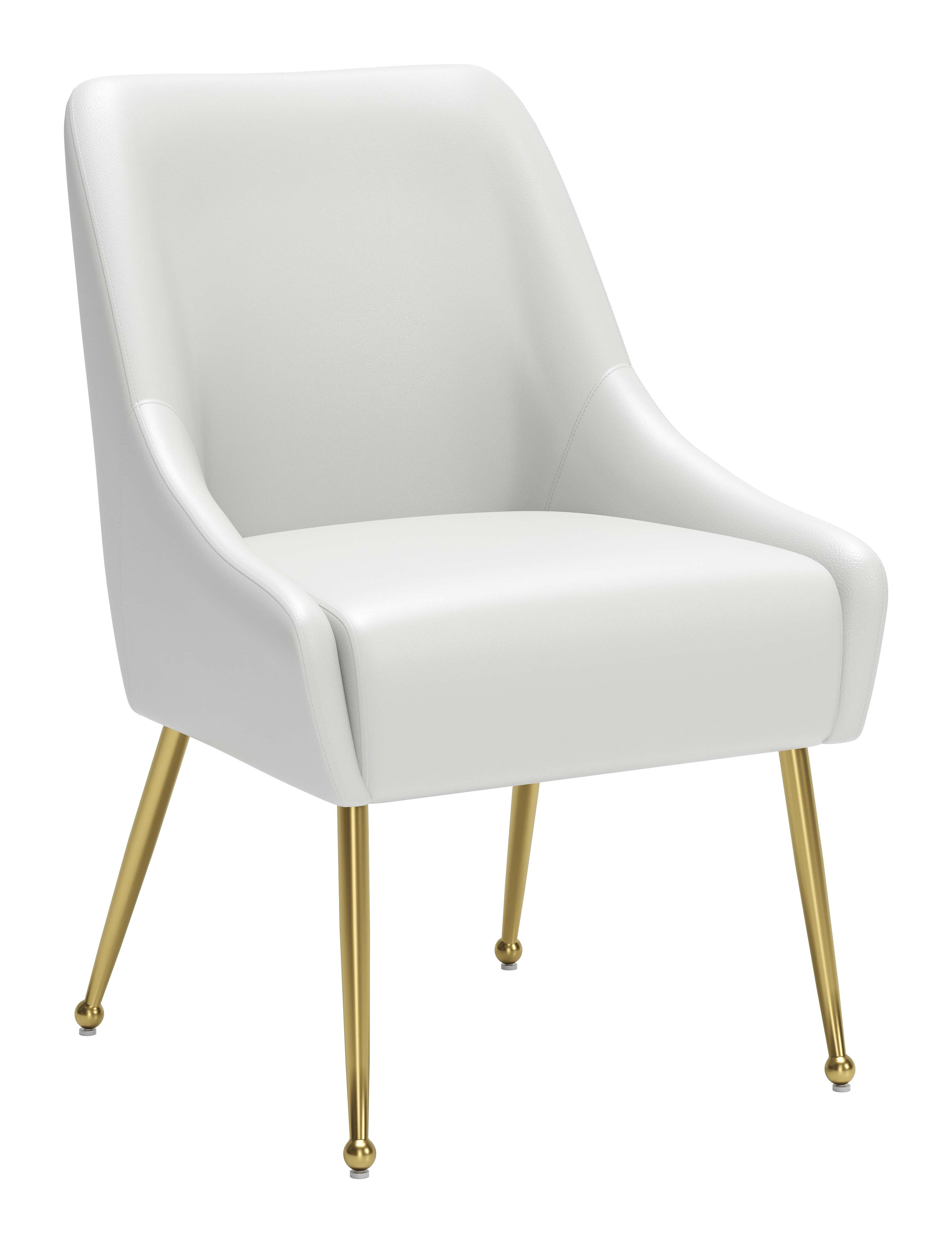 ZUO Maxine Dining Chair - White/Gold