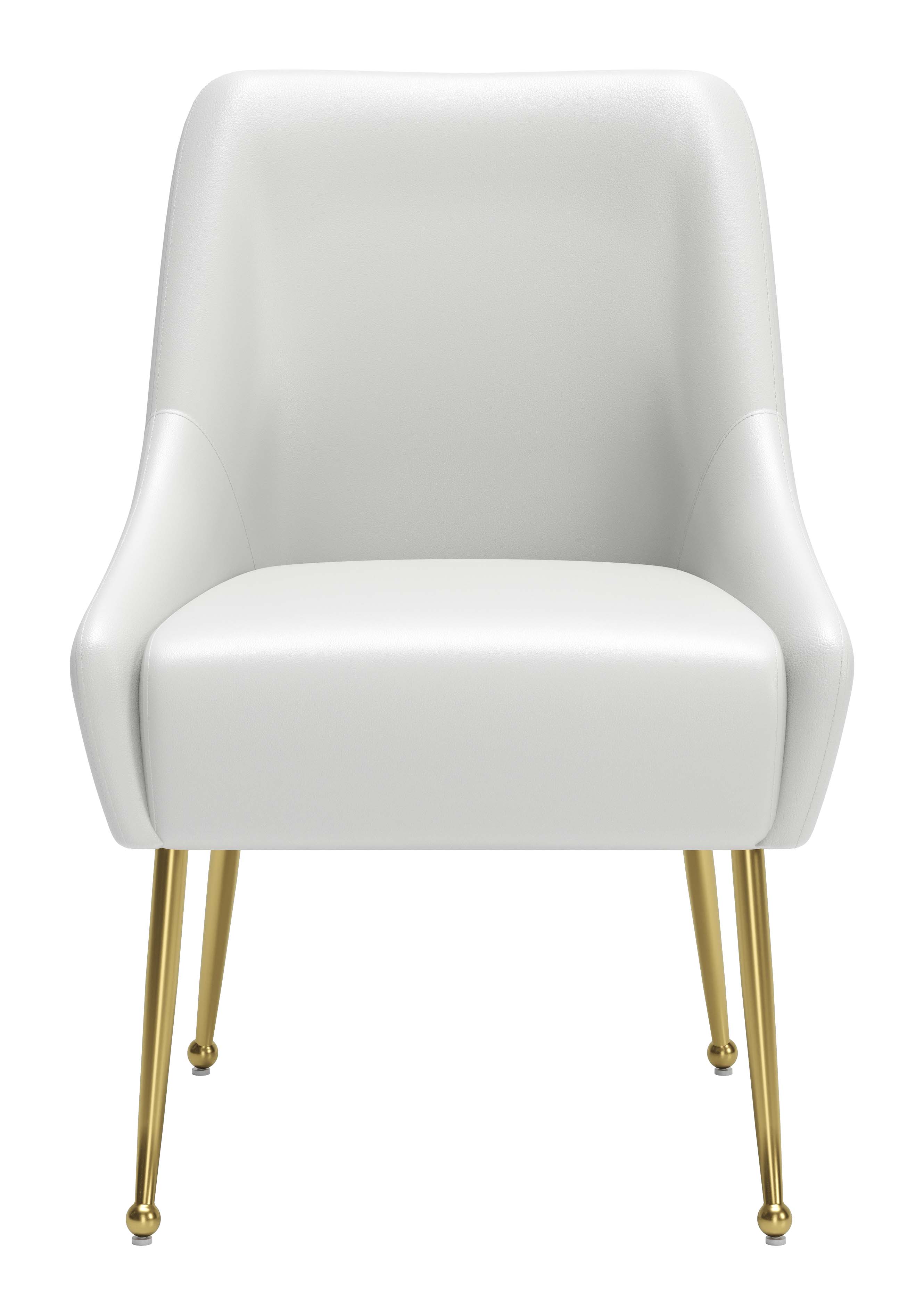 ZUO Maxine Dining Chair - White/Gold