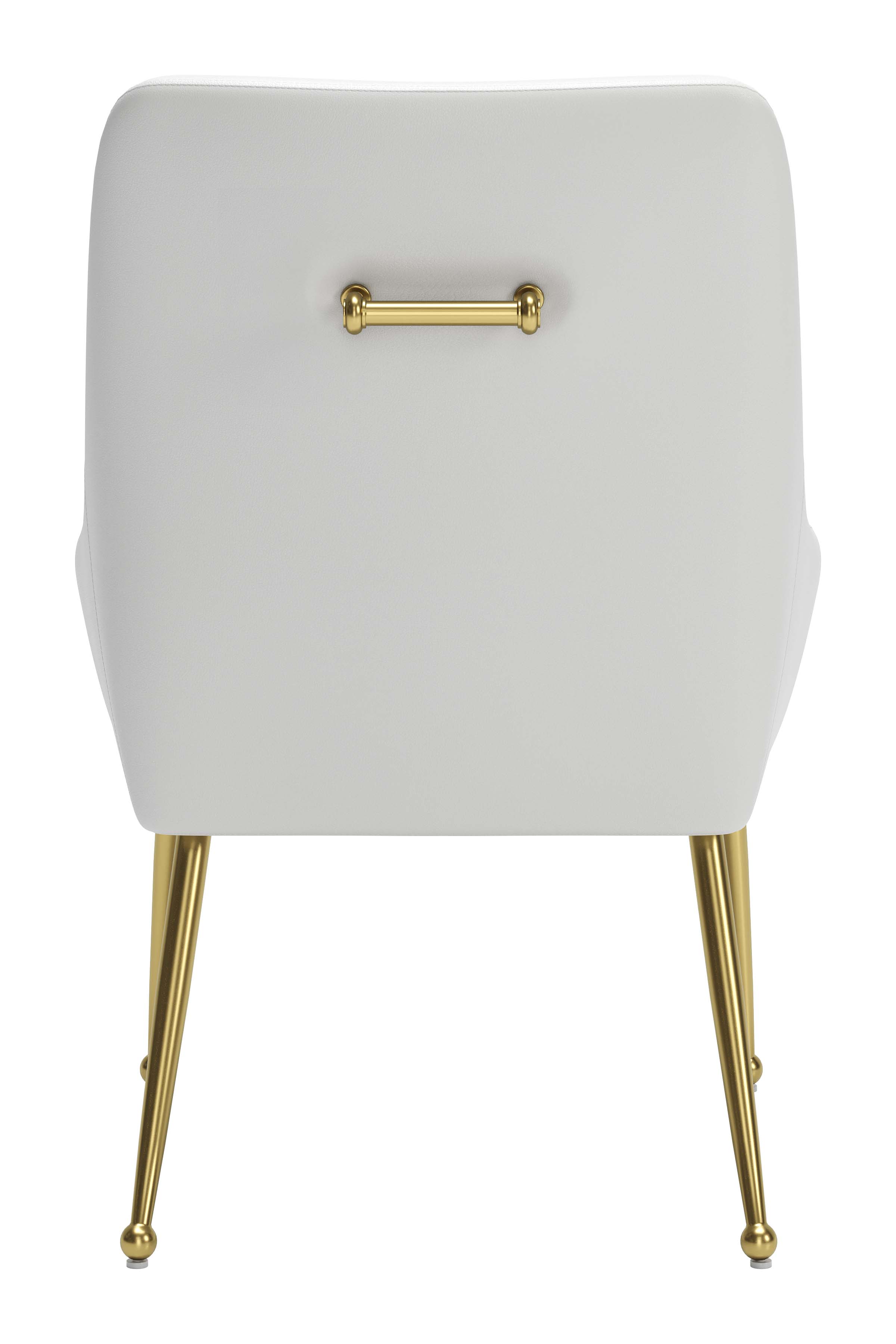 ZUO Maxine Dining Chair - White/Gold