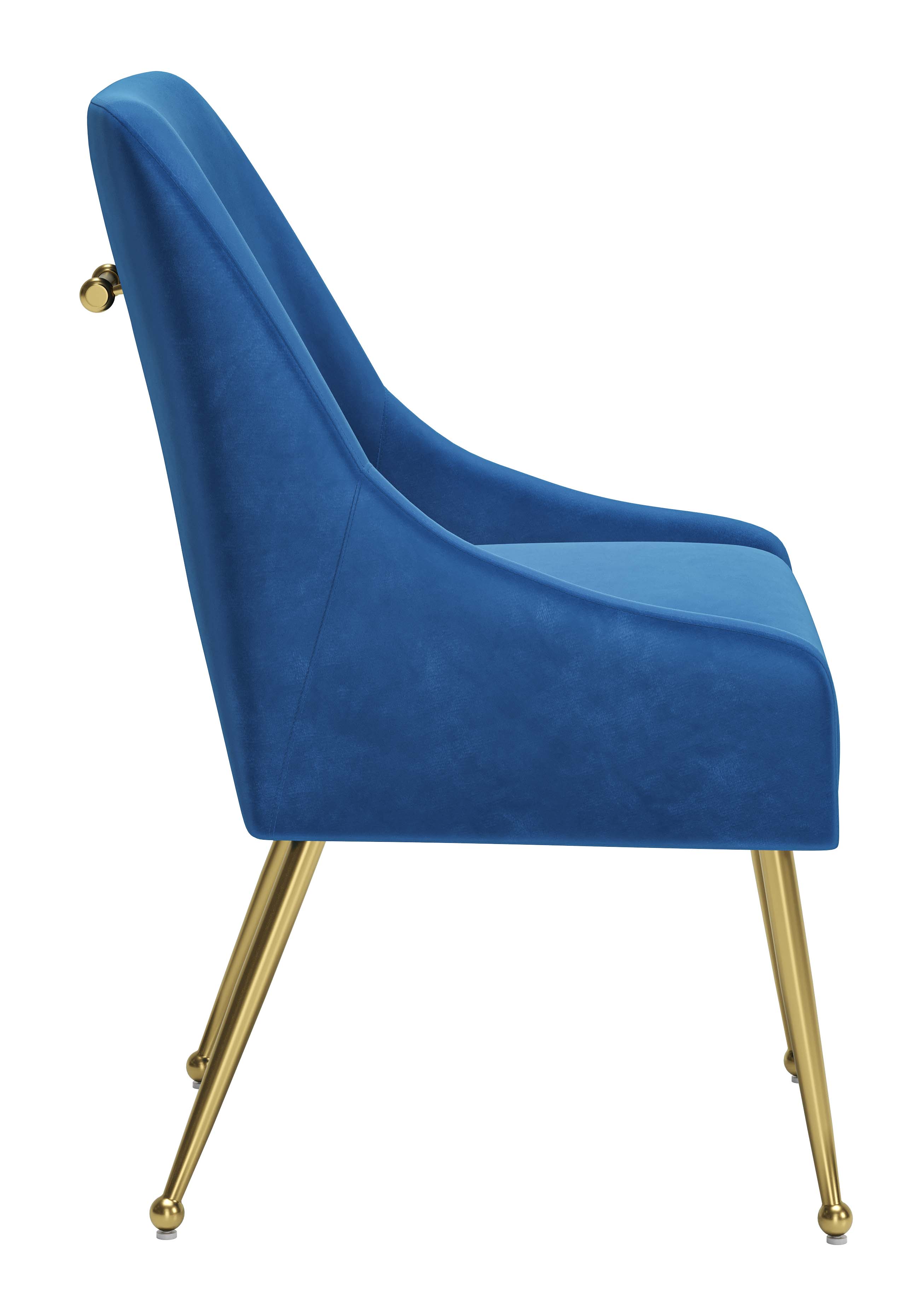 ZUO Maxine Dining Chair - Navy Blue/Gold