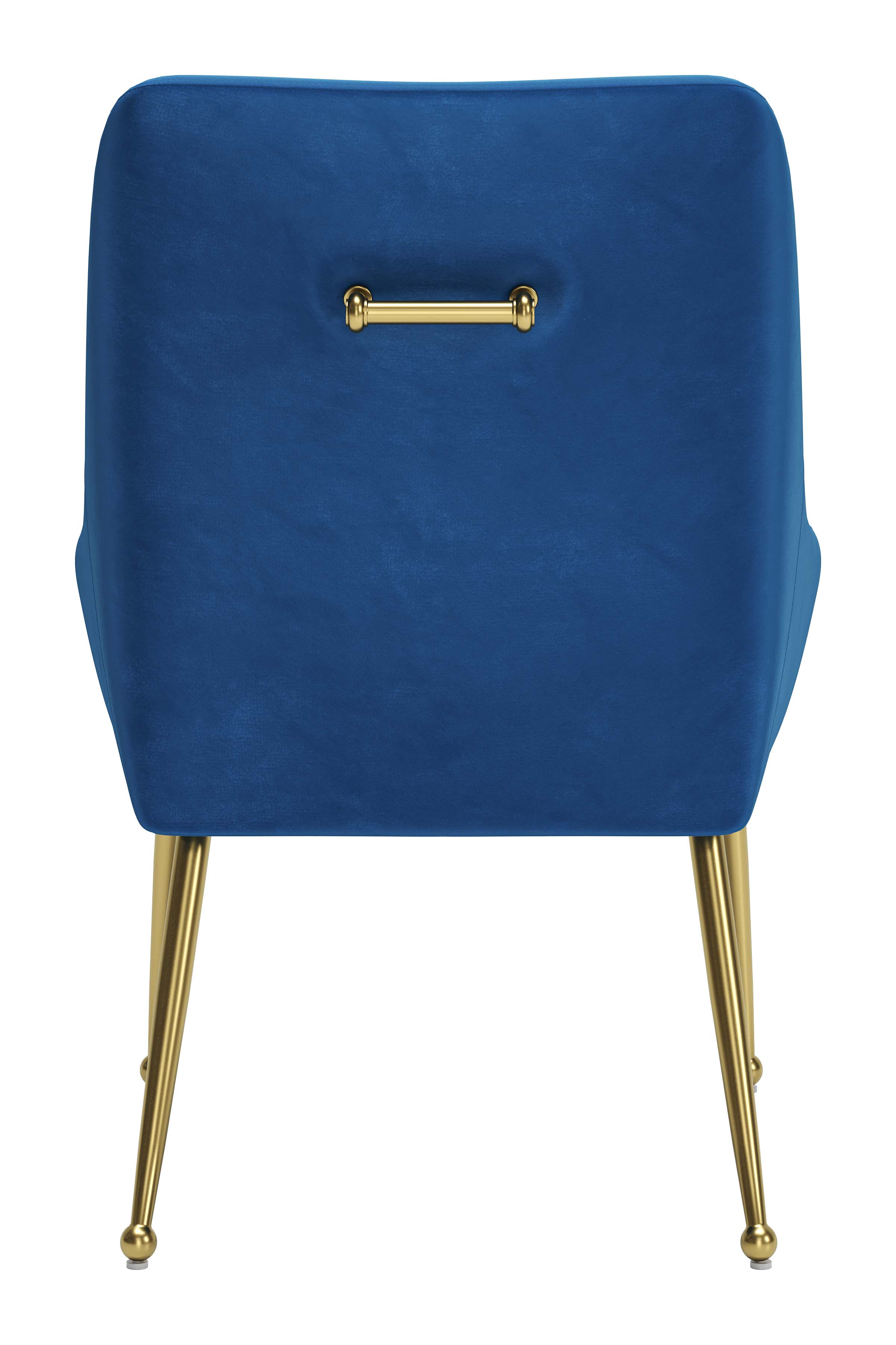 ZUO Maxine Dining Chair - Navy Blue/Gold