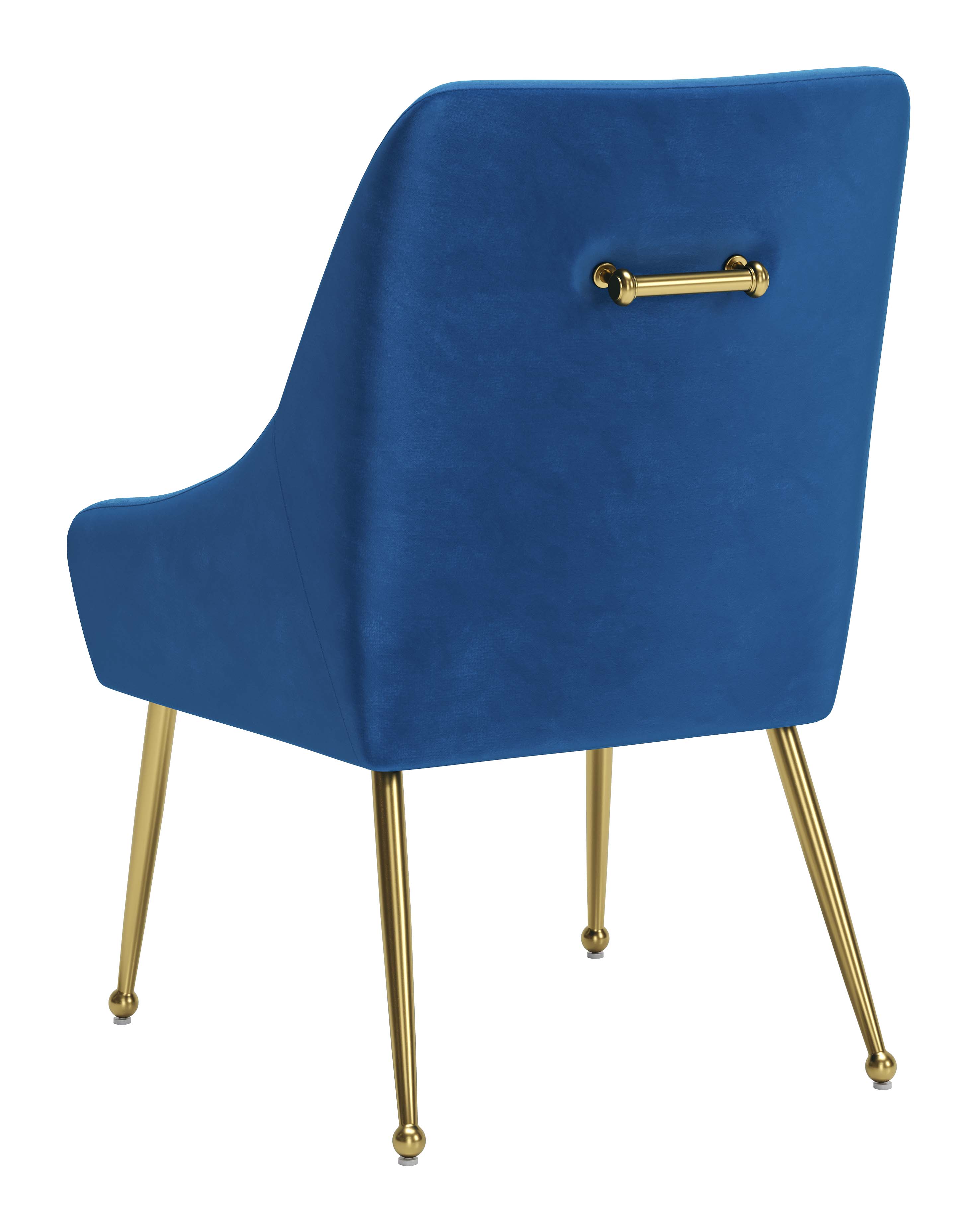 ZUO Maxine Dining Chair - Navy Blue/Gold