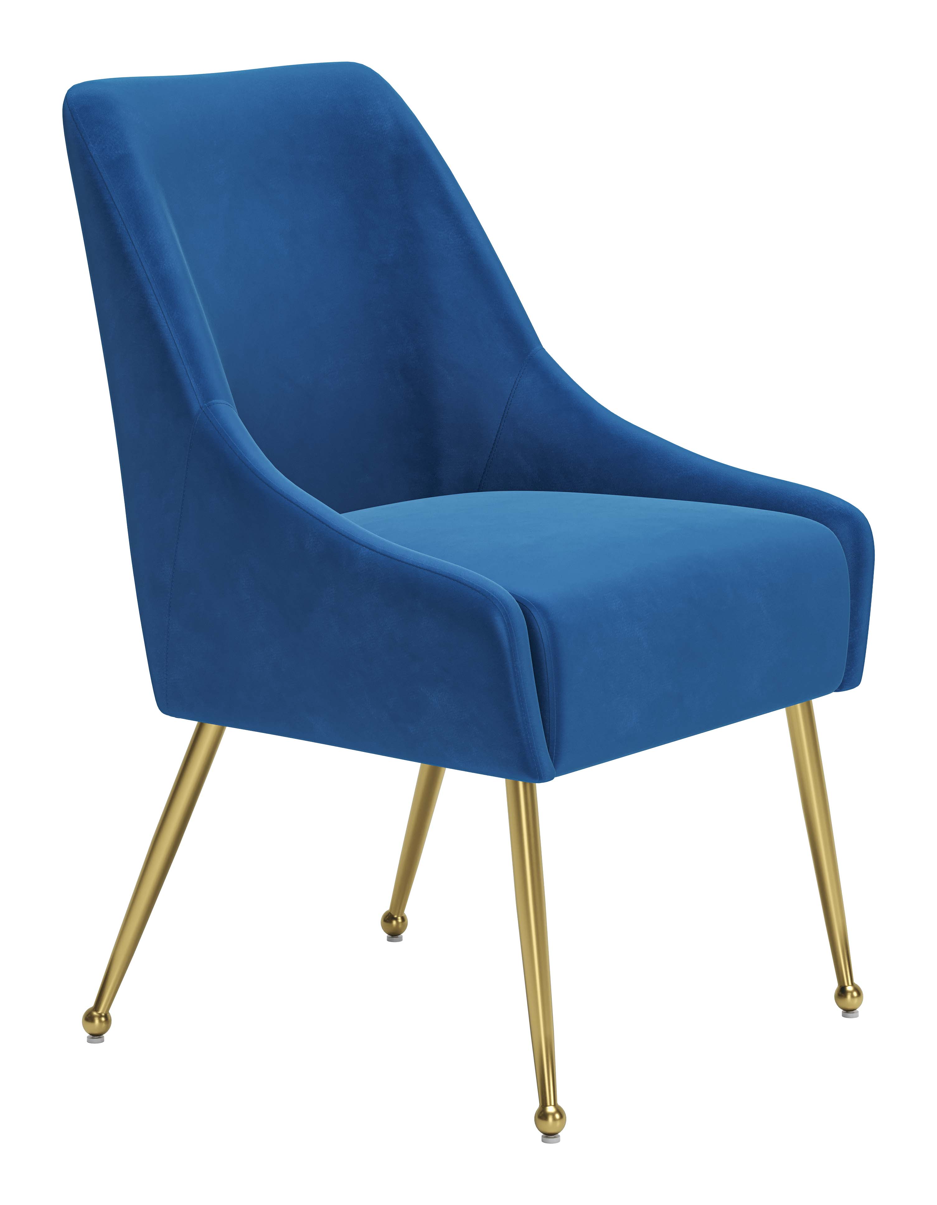 ZUO Maxine Dining Chair - Navy Blue/Gold