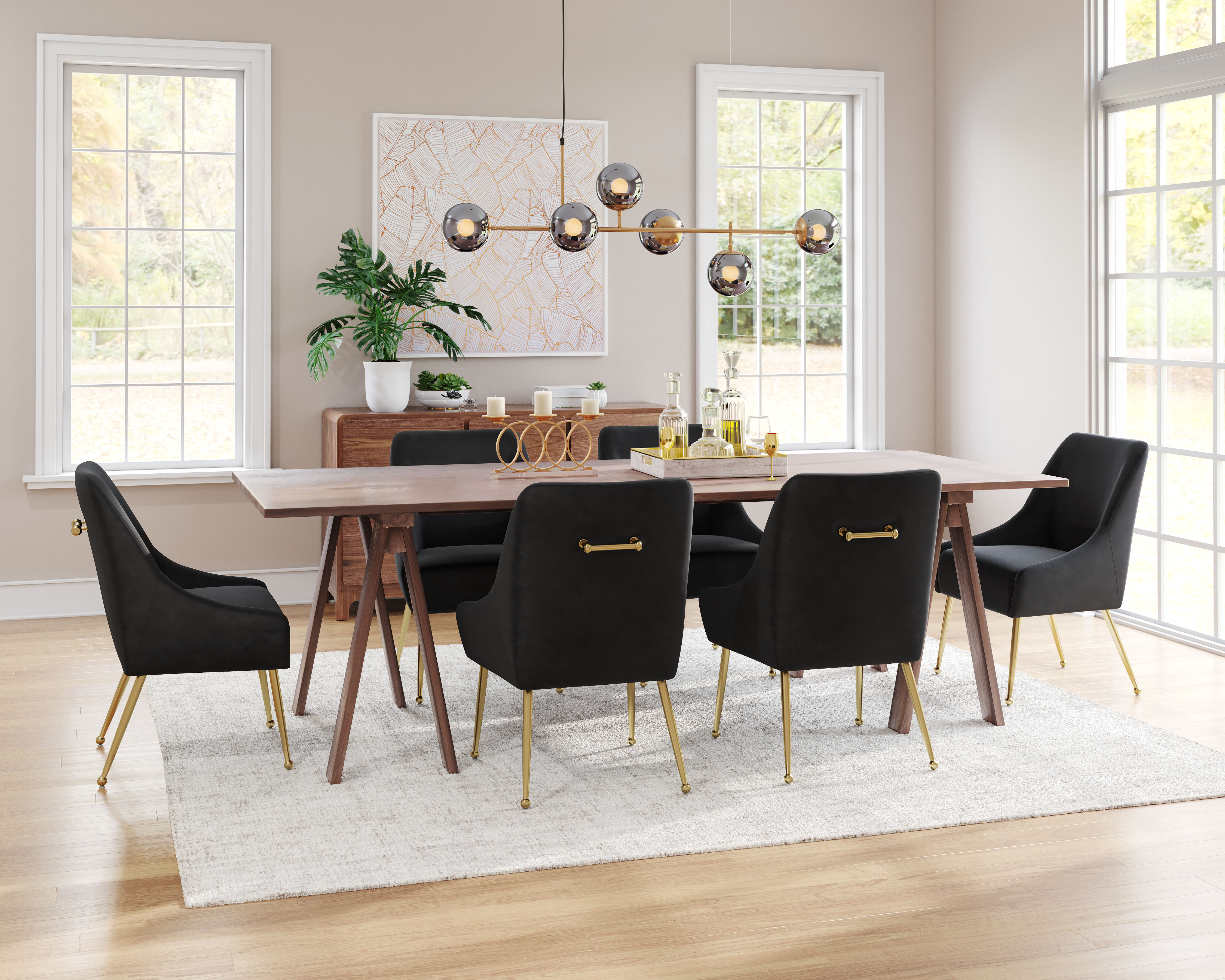 ZUO Maxine Dining Chair - Black/Gold