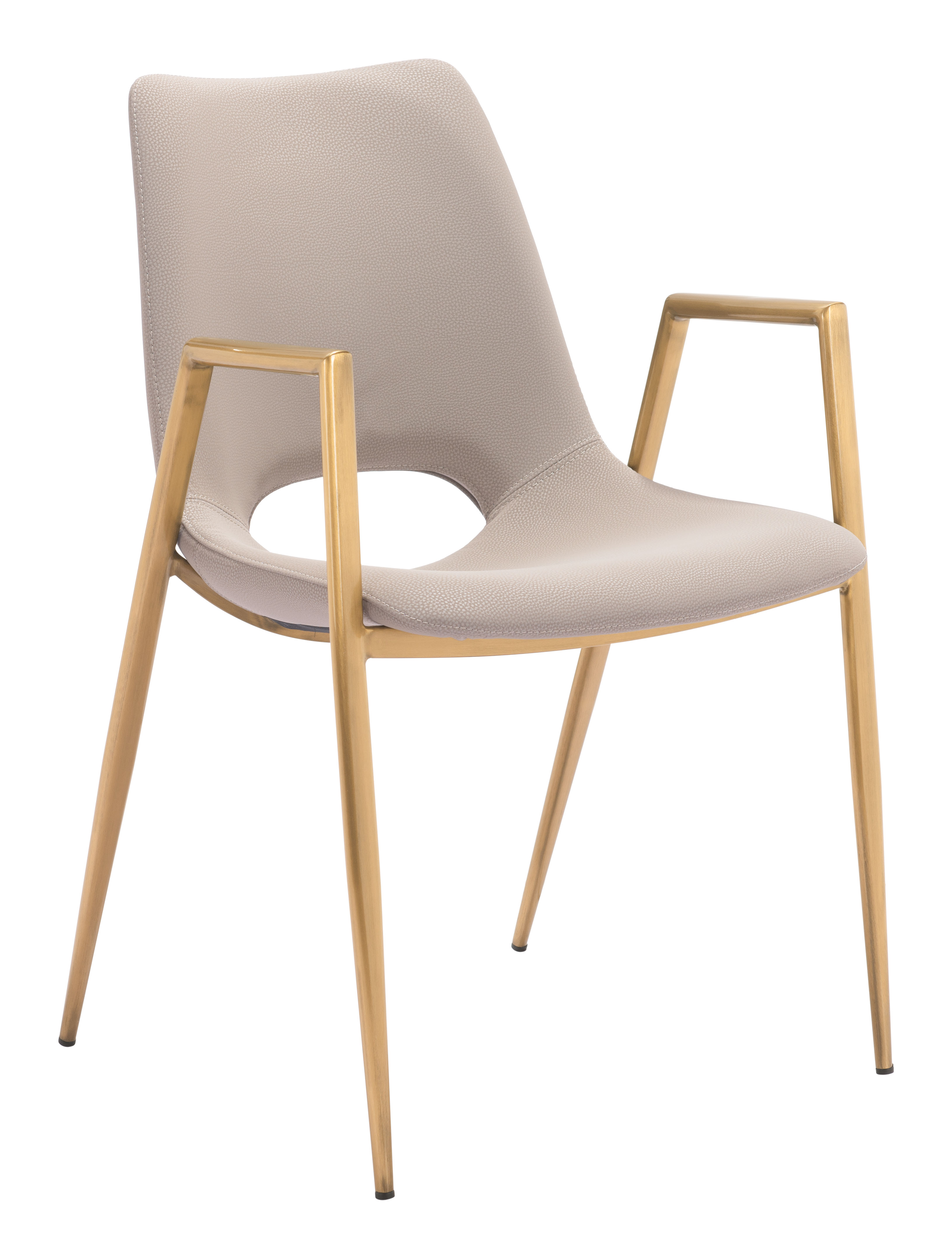 ZUO Desi Dining Chair (Set of 2) - Beige/Gold