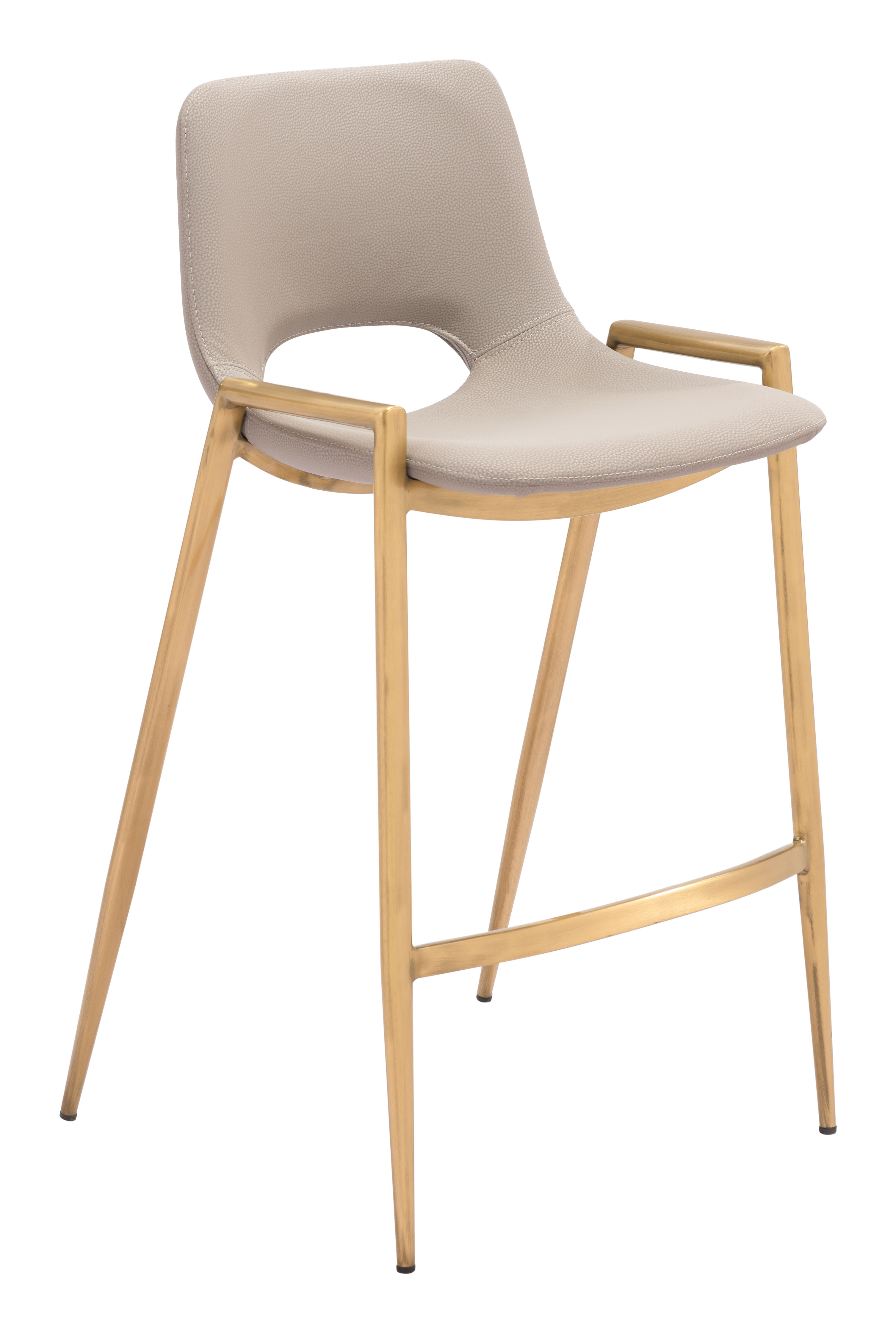 ZUO Desi Counter Stool (Set of 2) - Beige/Gold