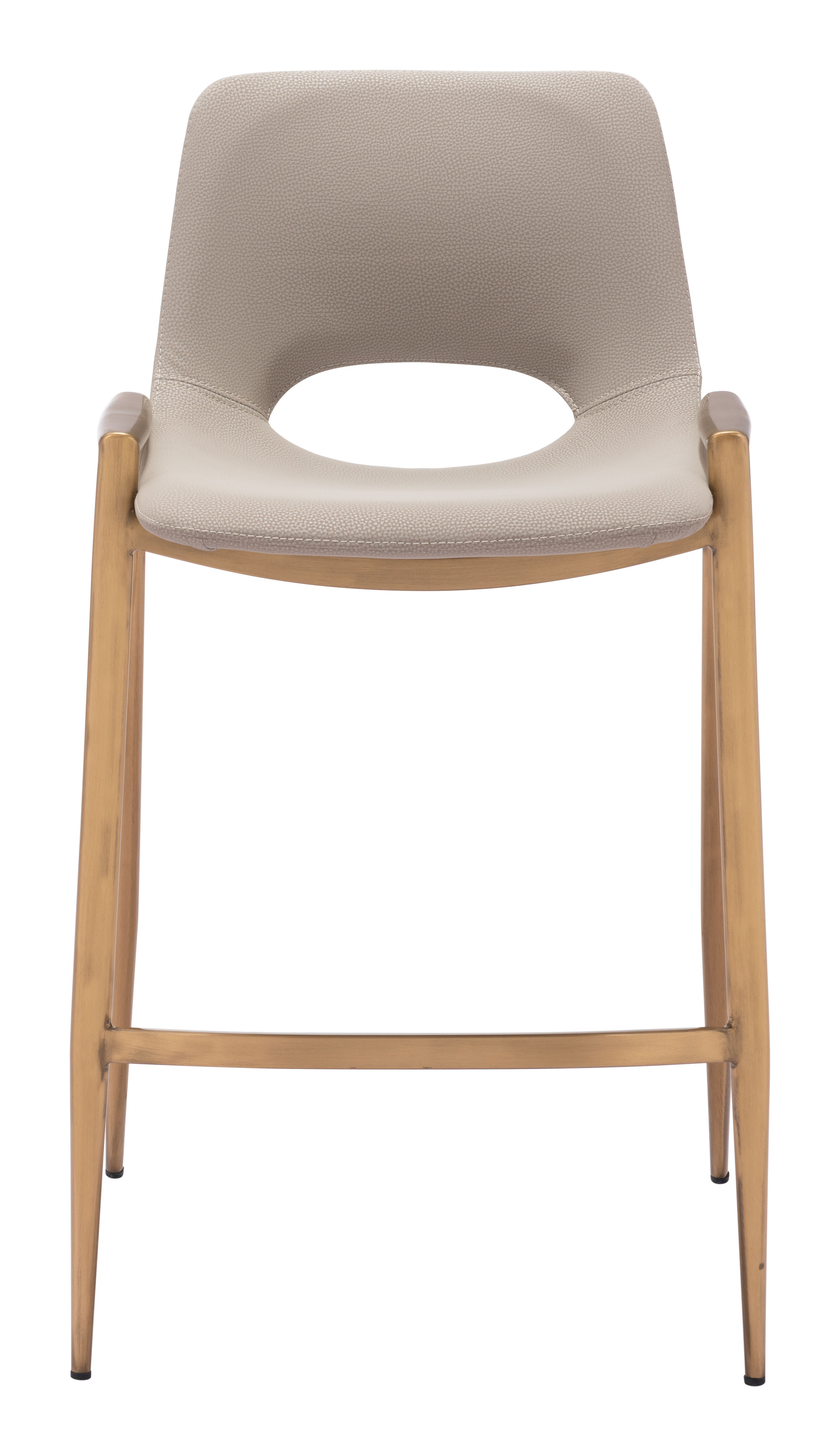 ZUO Desi Counter Stool (Set of 2) - Beige/Gold