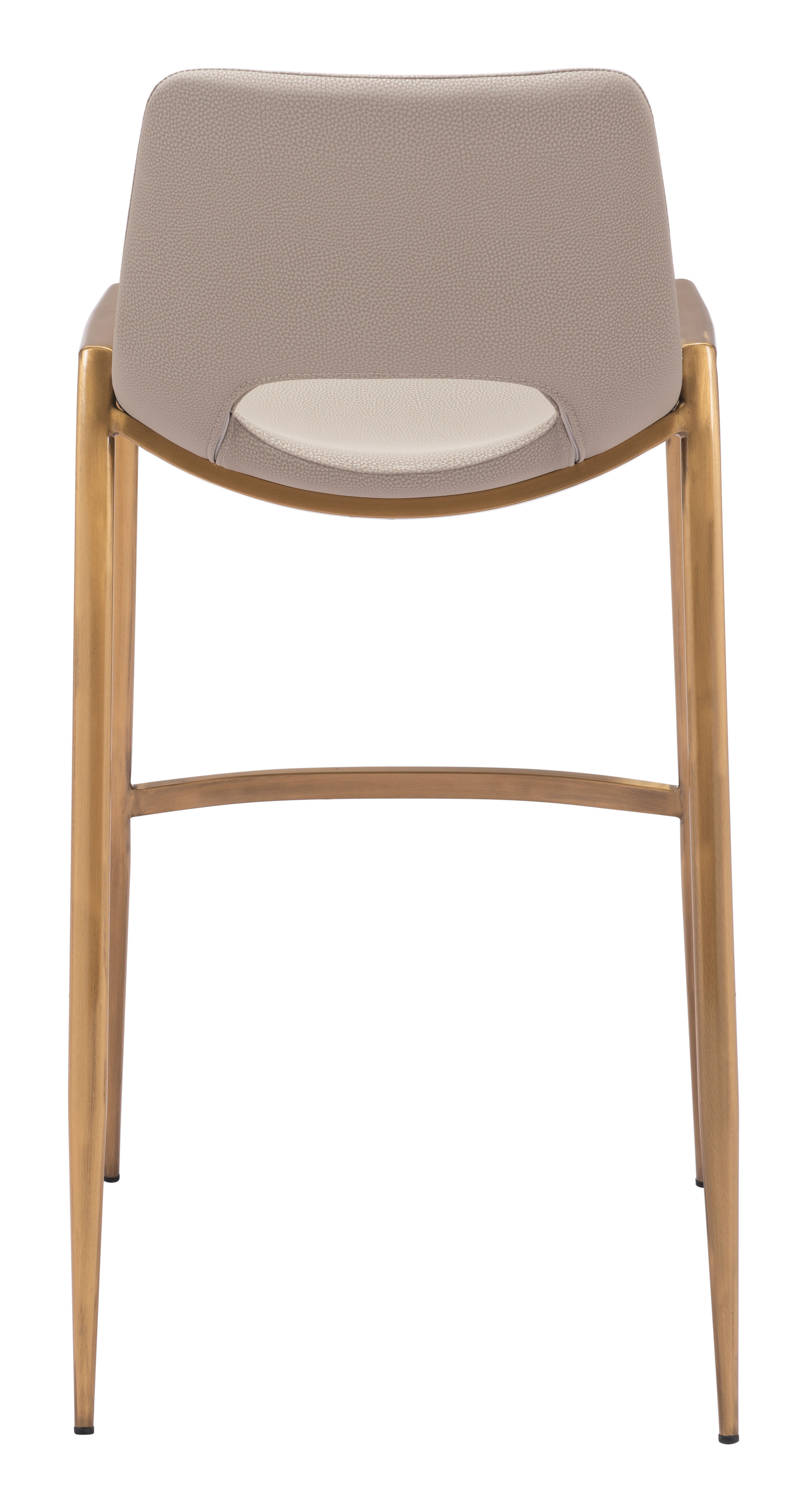 ZUO Desi Barstool (Set of 2) - Beige/Gold