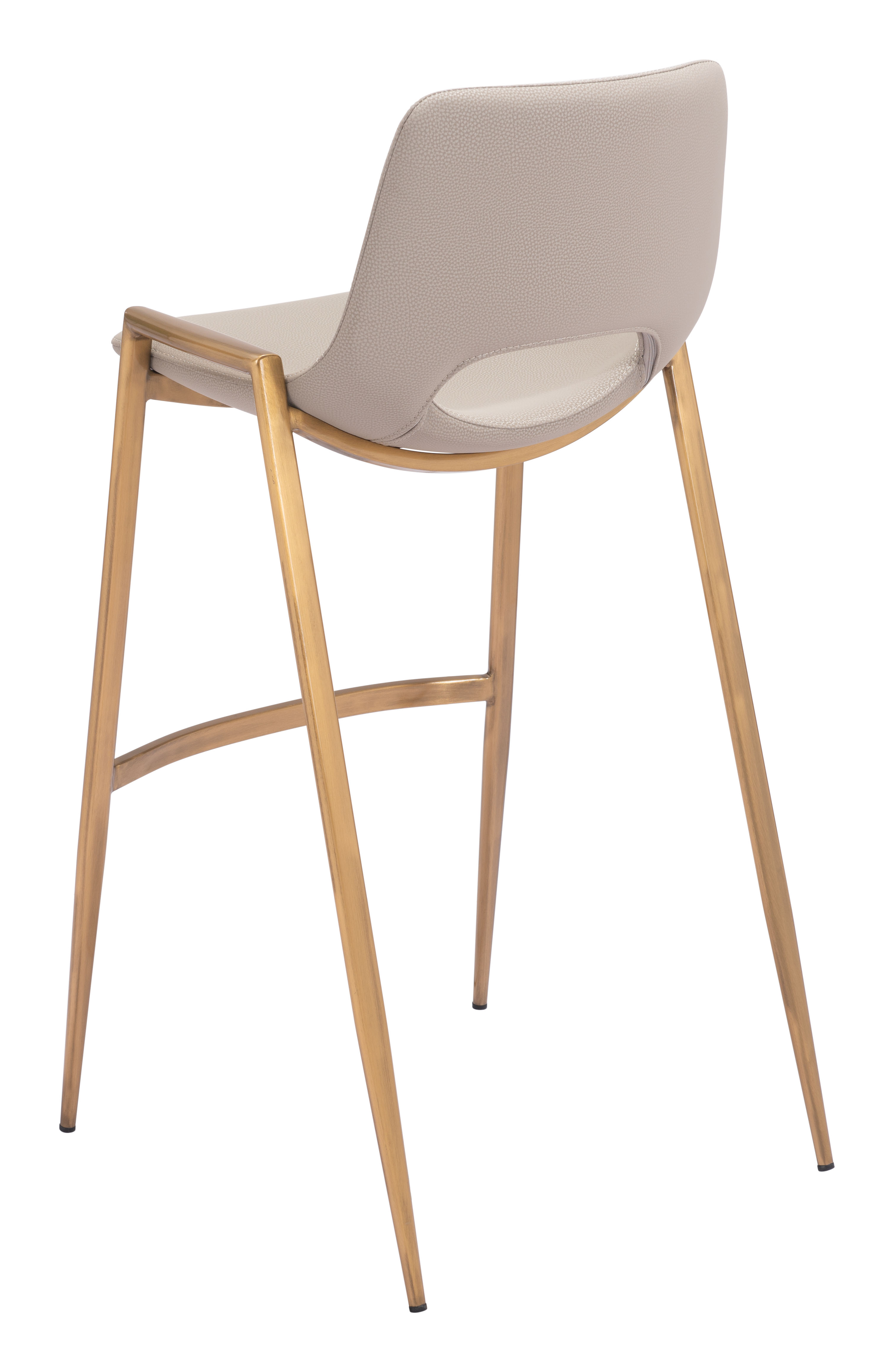 ZUO Desi Barstool (Set of 2) - Beige/Gold