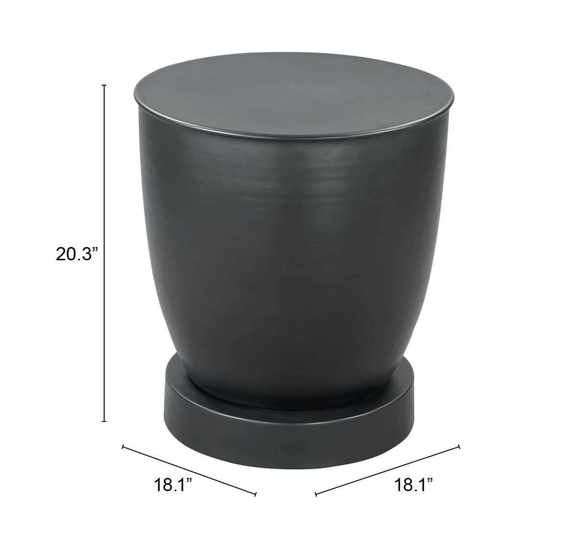 ZUO™ Baku Side Table - Black