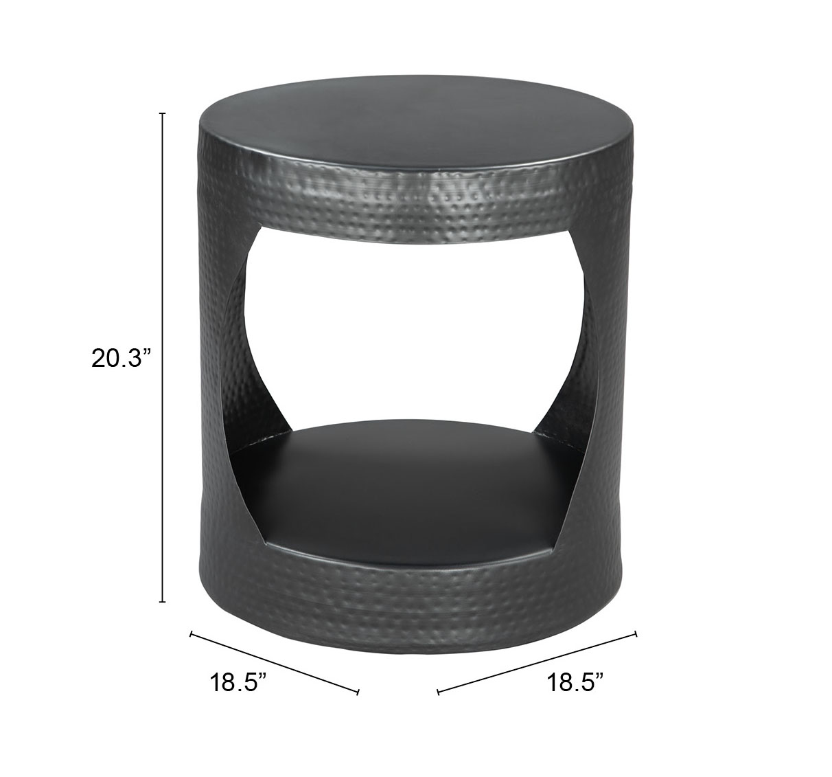 ZUO - Nuuk Side Table in Black