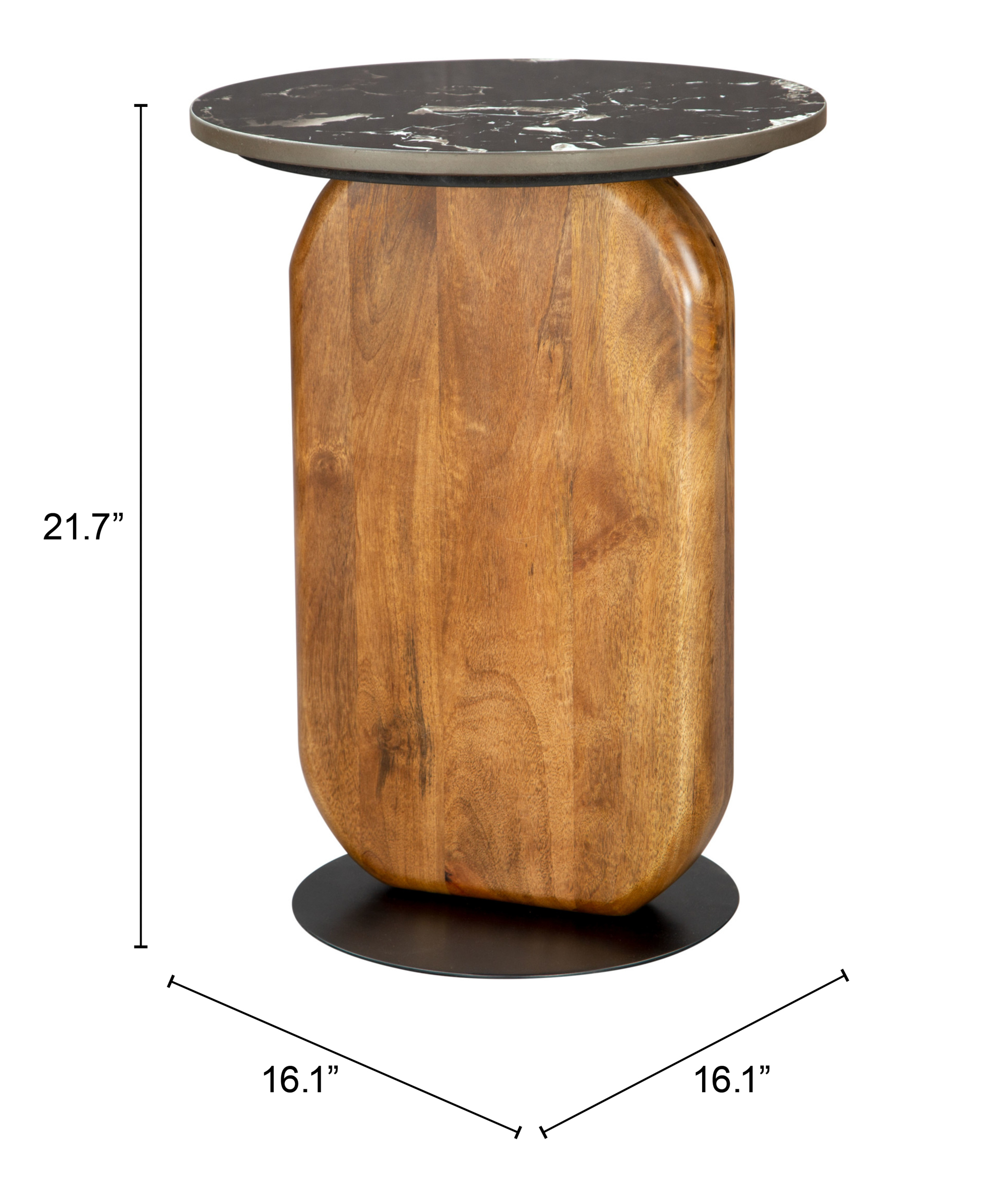 ZUO - Pemba Side Table in Multi-Color