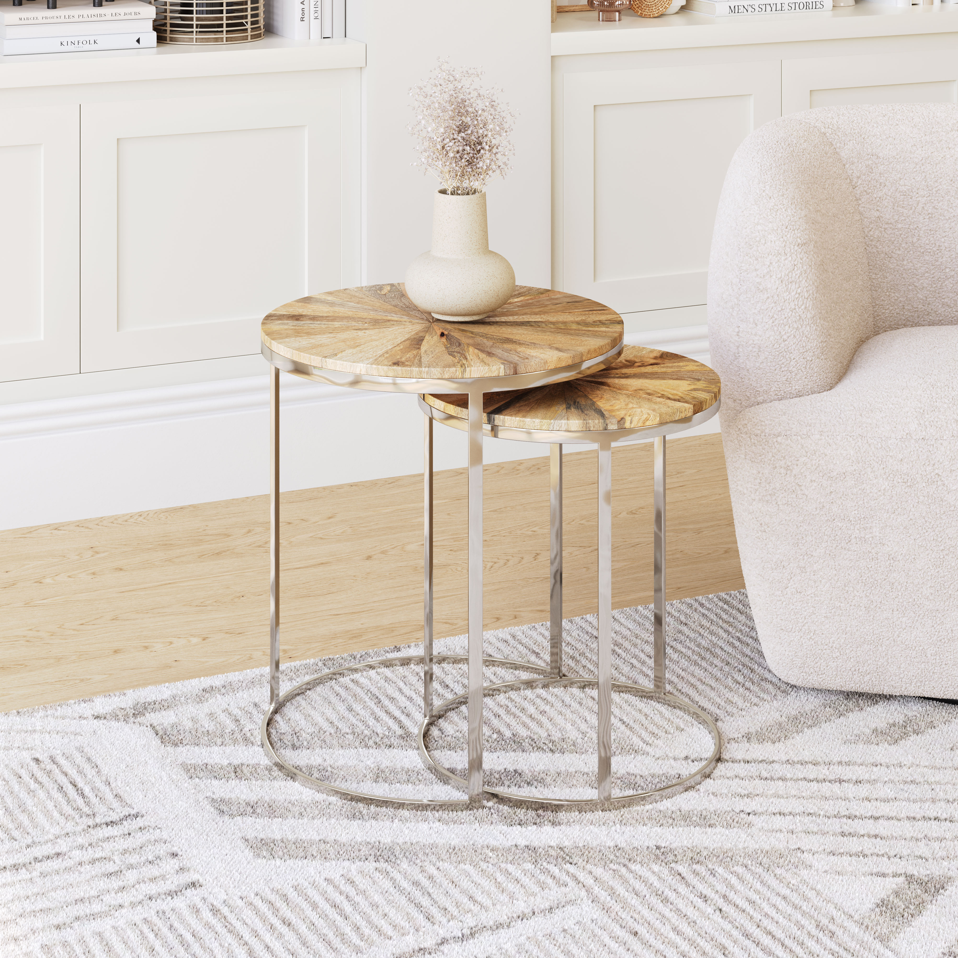 ZUO - Bari Nesting Table Set (2-Piece) in Natural