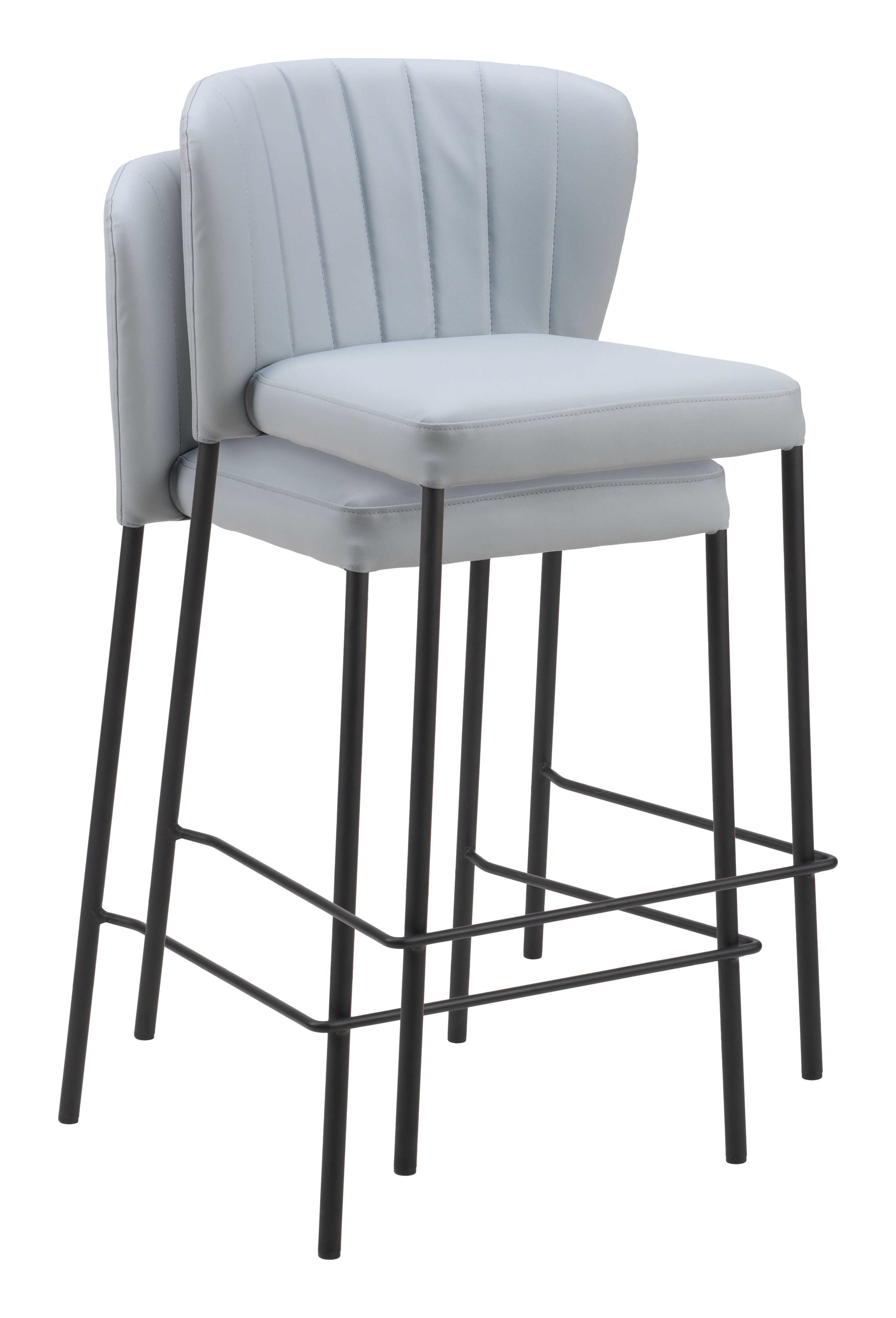 ZUO Linz Counter Stool (Set of 2) - Gray